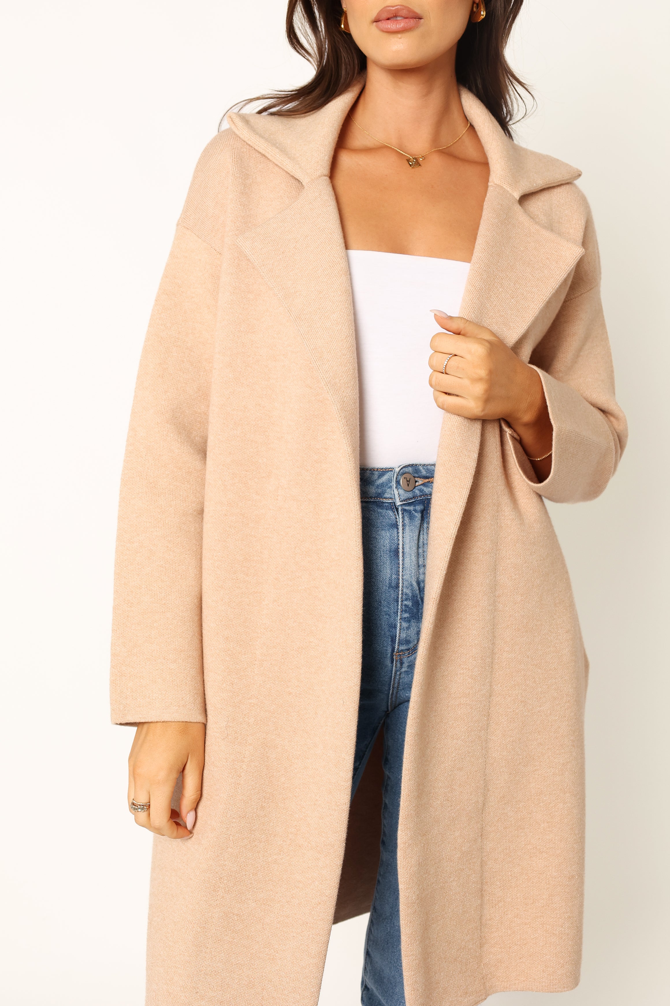 OUTERWEAR @Anastasia Long Coatigan - Sand