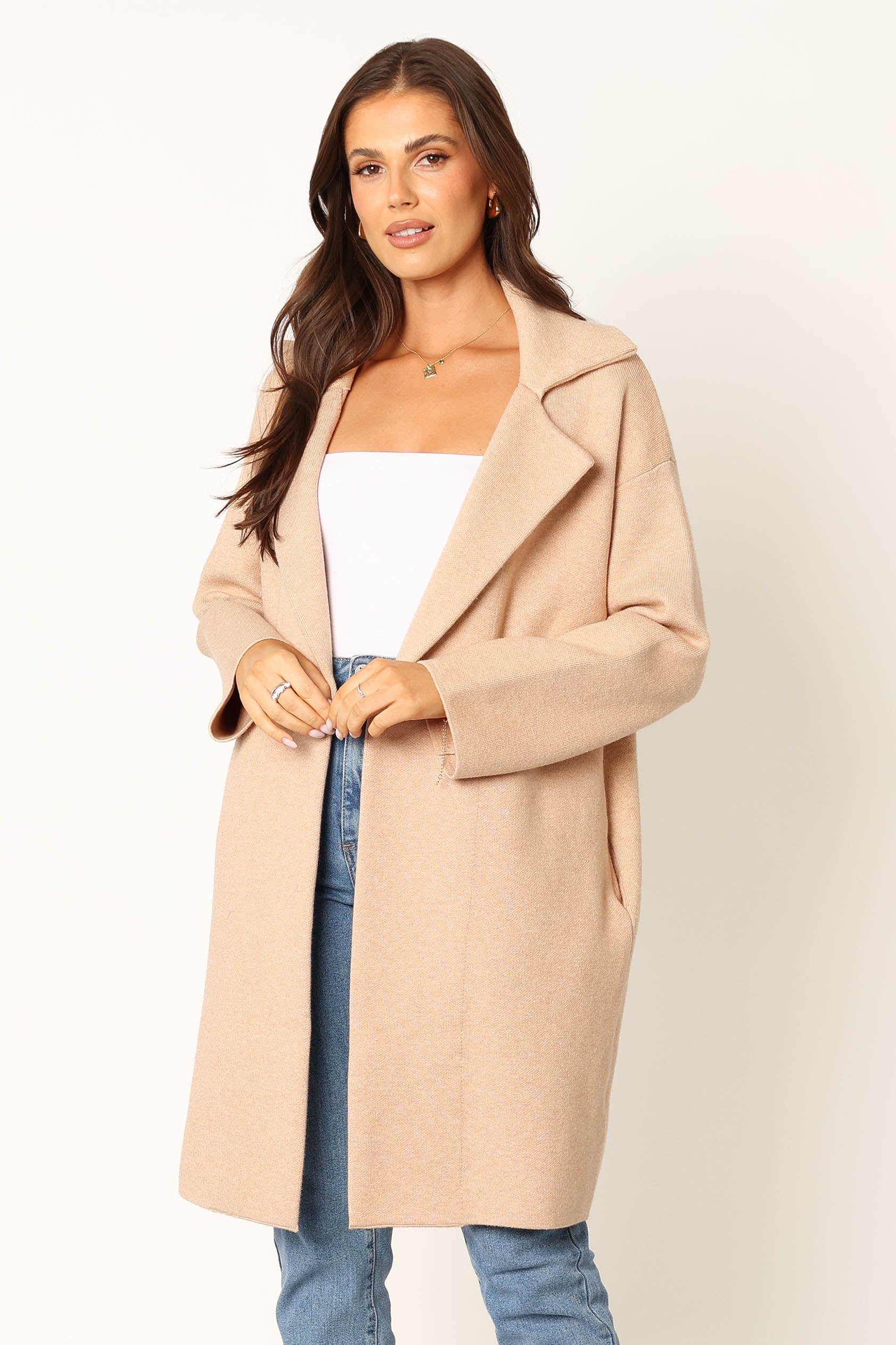 OUTERWEAR Anastasia Long Coatigan - Sand