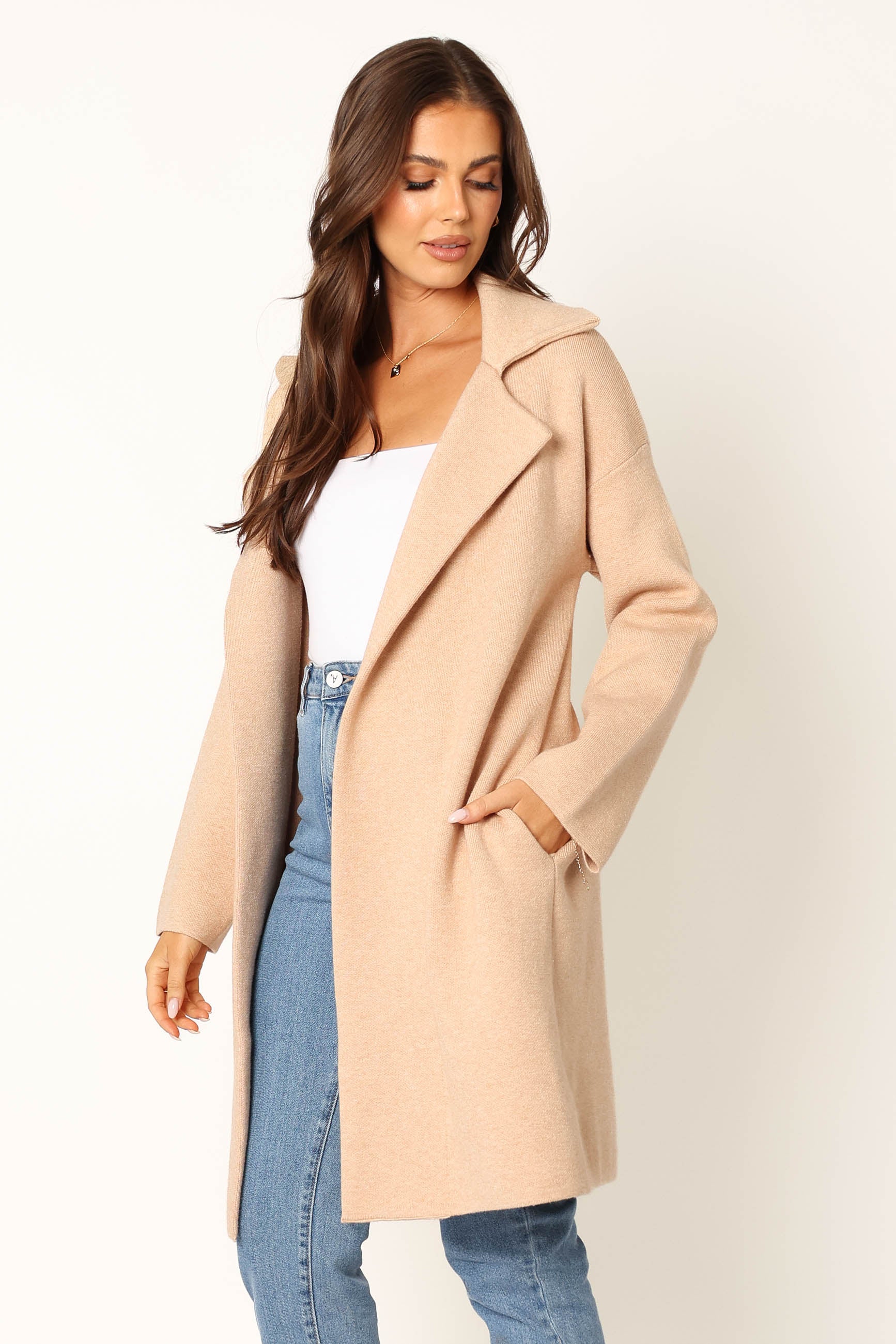 OUTERWEAR Anastasia Long Coatigan - Sand