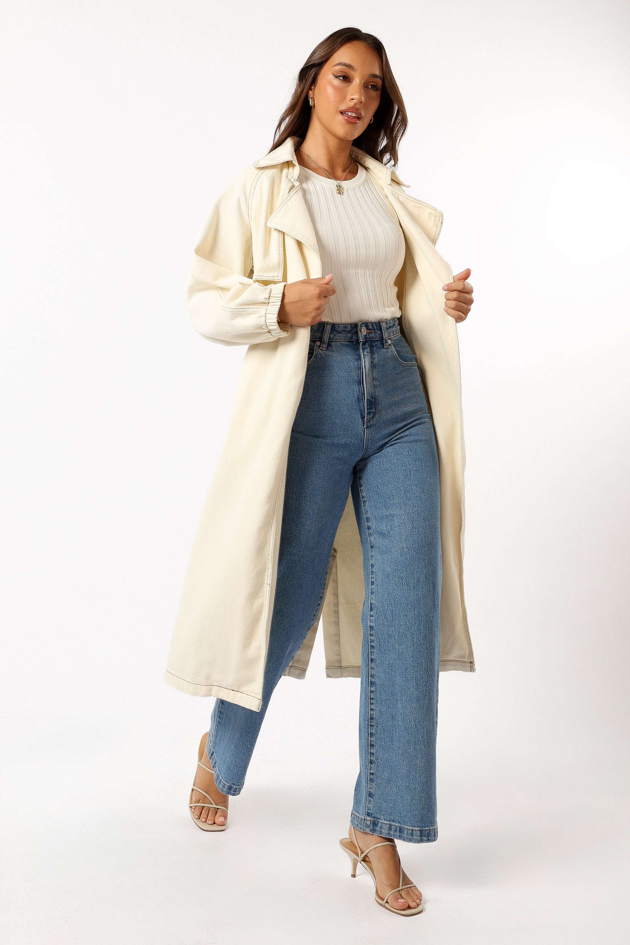OUTERWEAR Ariana Trench Coat - Ecru