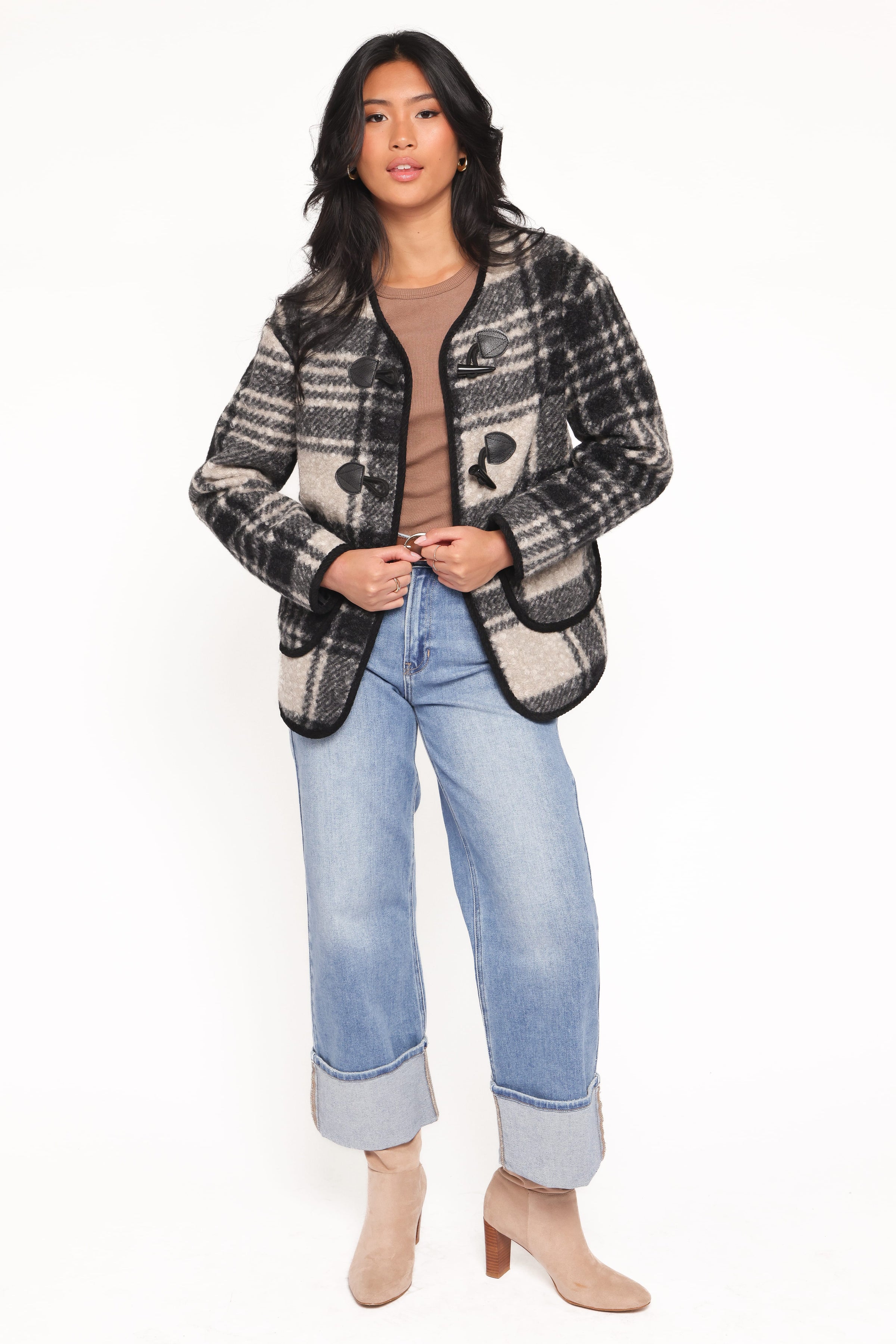 OUTERWEAR Austin Plaid Jacket - Black