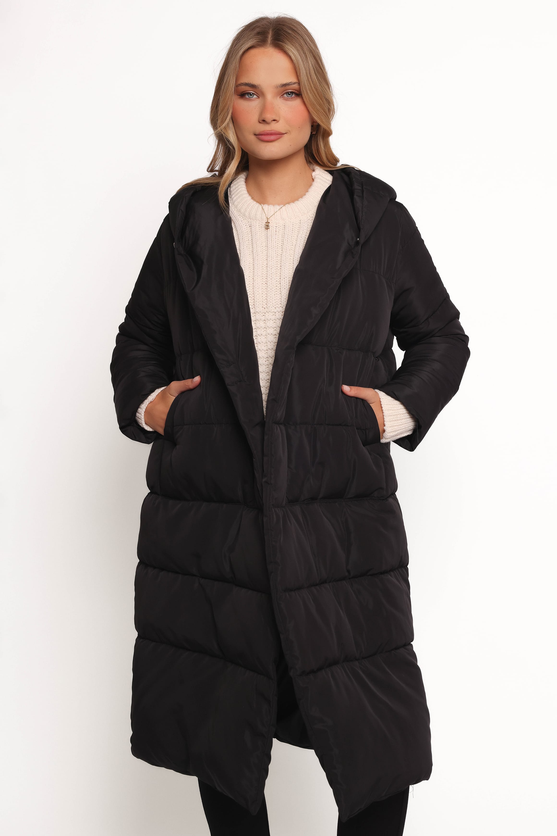 OUTERWEAR Averie Long Puffer Coat - Black