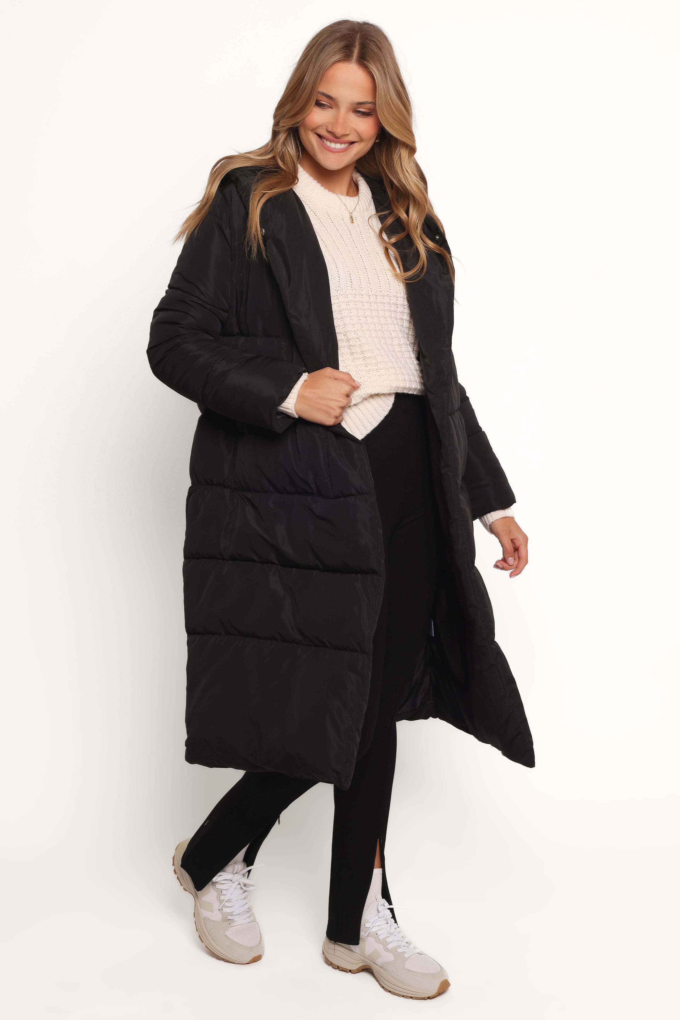OUTERWEAR Averie Long Puffer Coat - Black