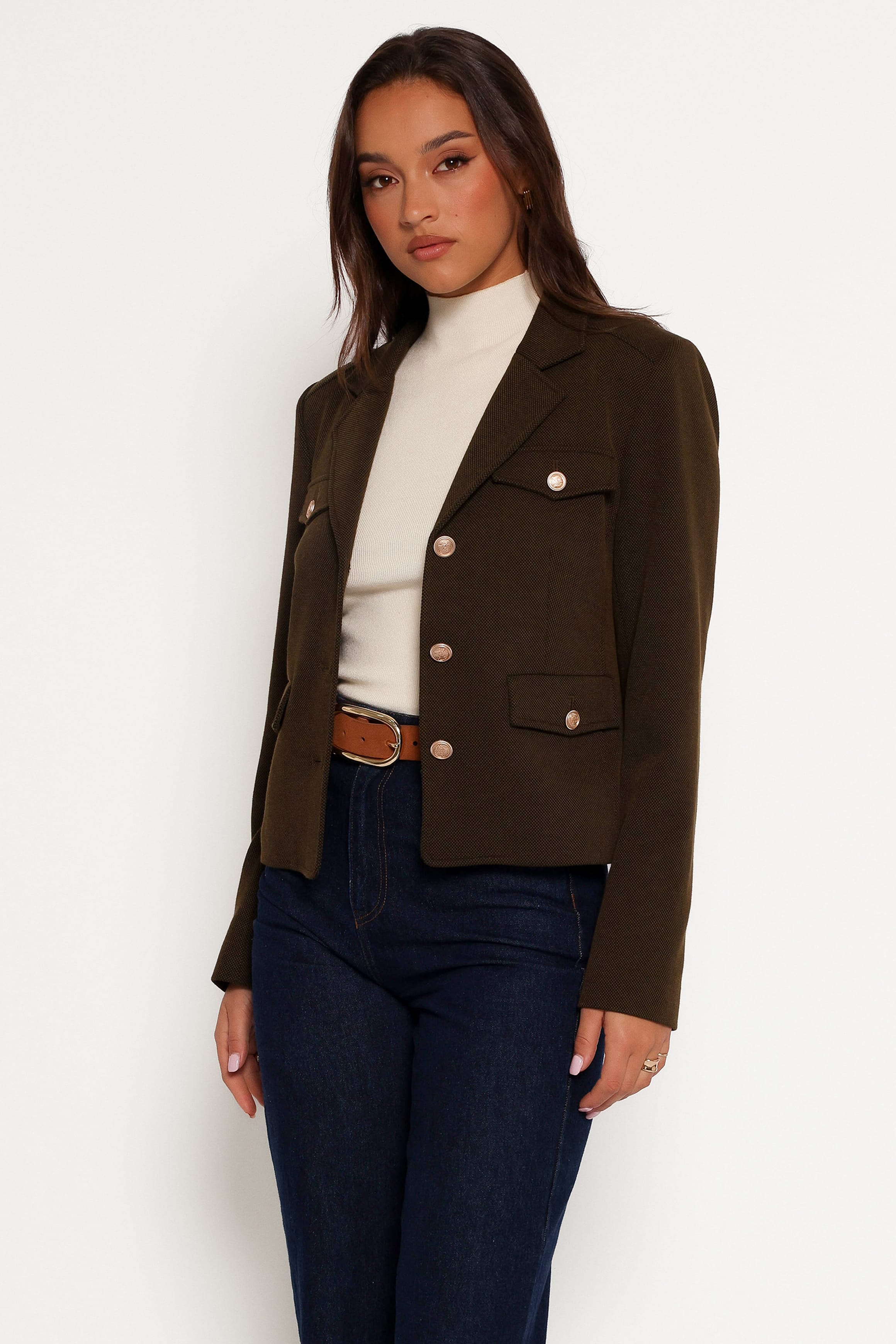 OUTERWEAR Bandit Long Sleeve Button Down Jacket - Olive