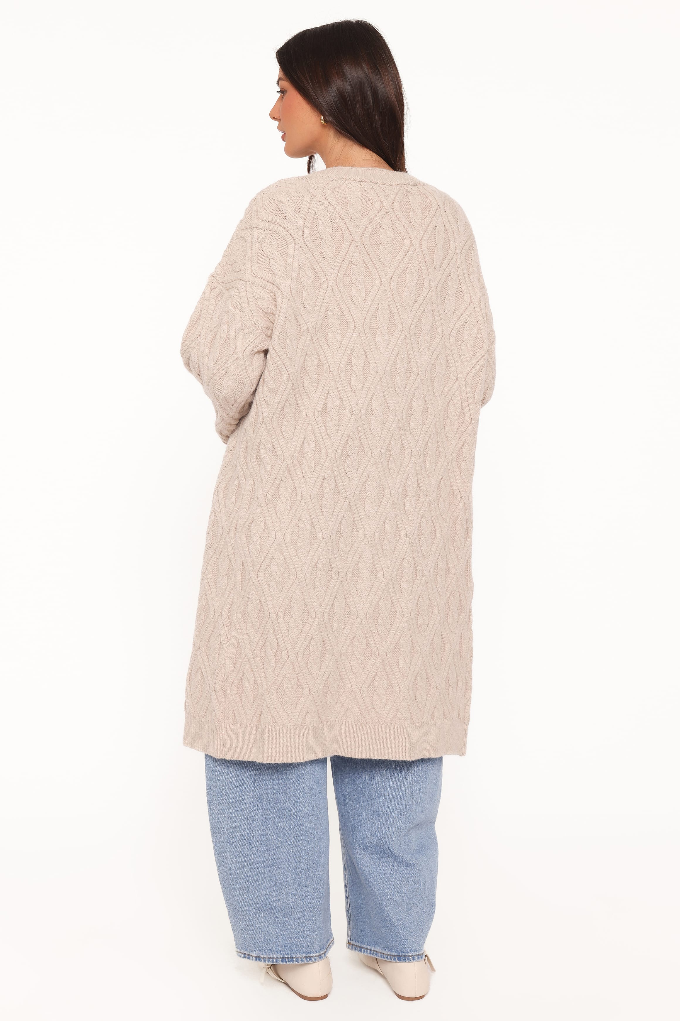 OUTERWEAR Becky Cable Coatigan - Beige