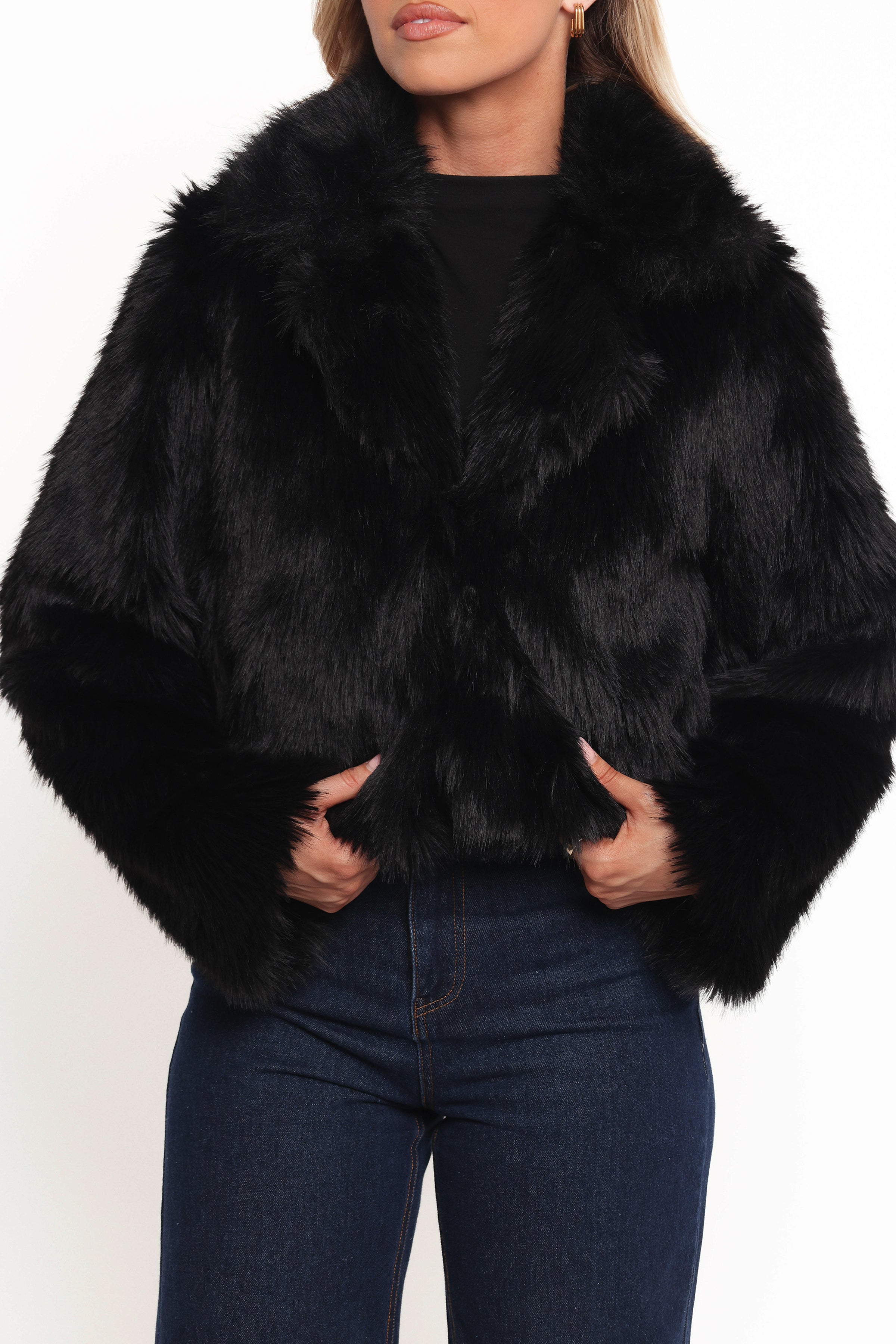OUTERWEAR Bobbi Faux Fur Jacket - Black
