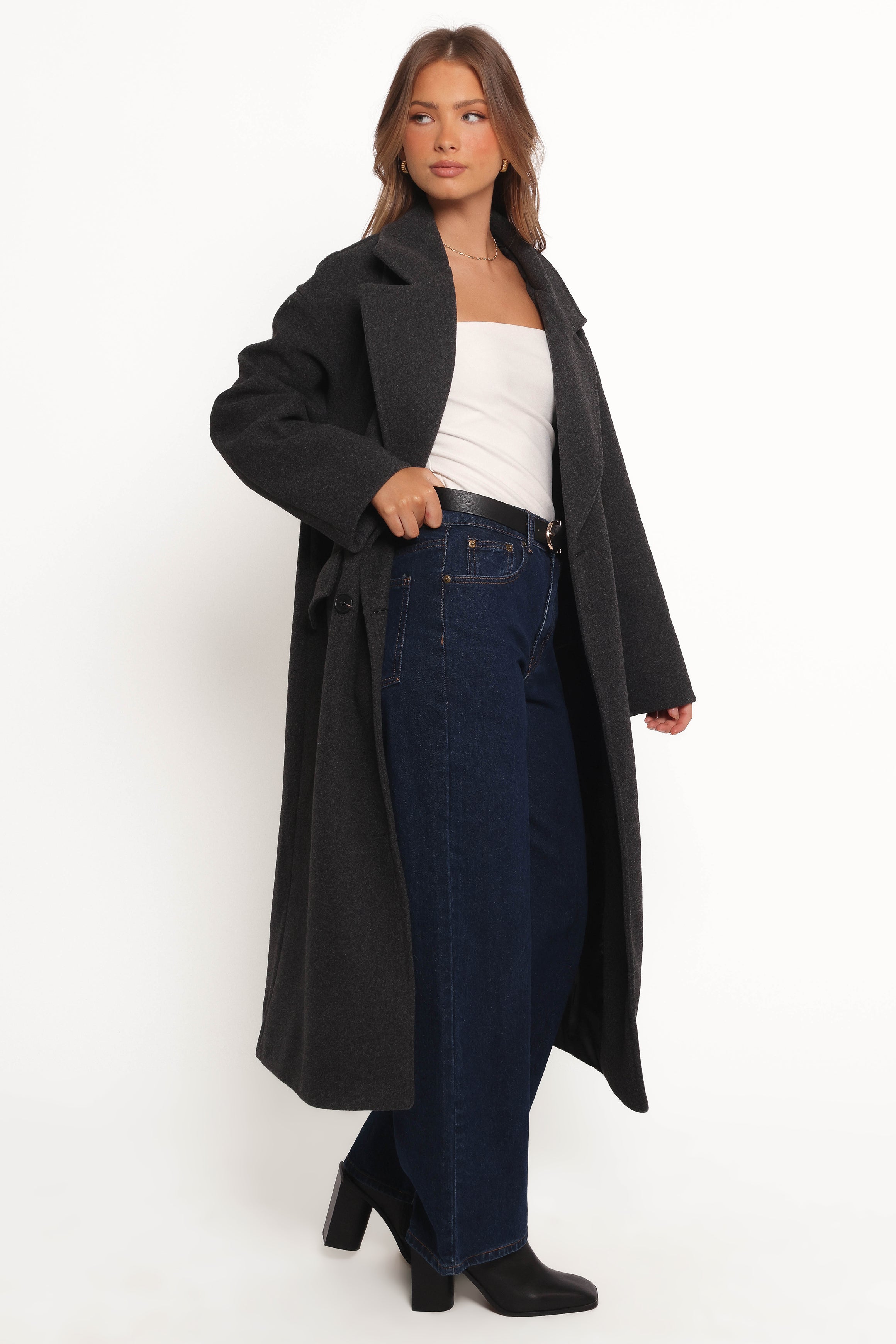 OUTERWEAR Brylie Oversized Coat - Charcoal