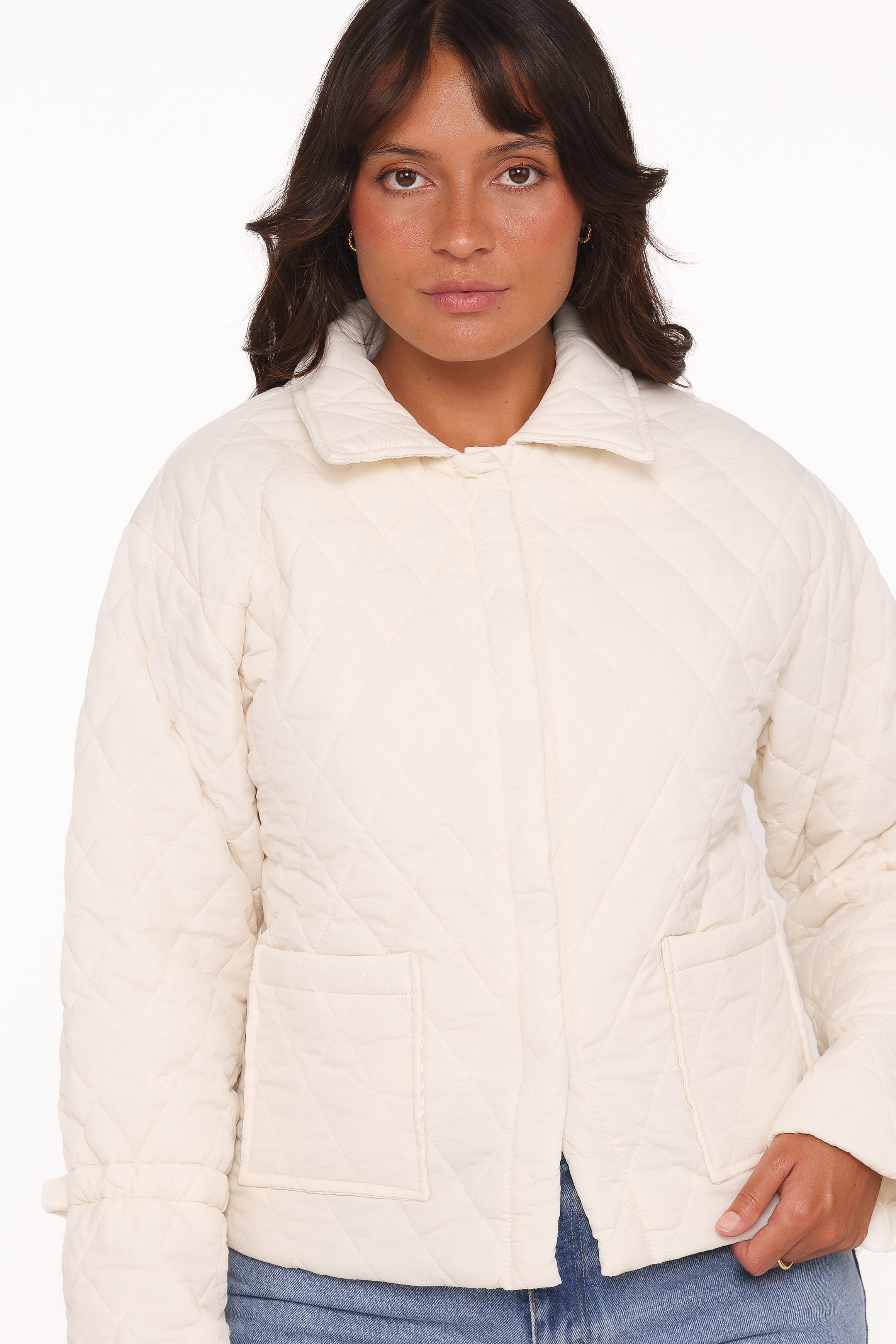 OUTERWEAR Caitlin Quilted Jacket - Cream