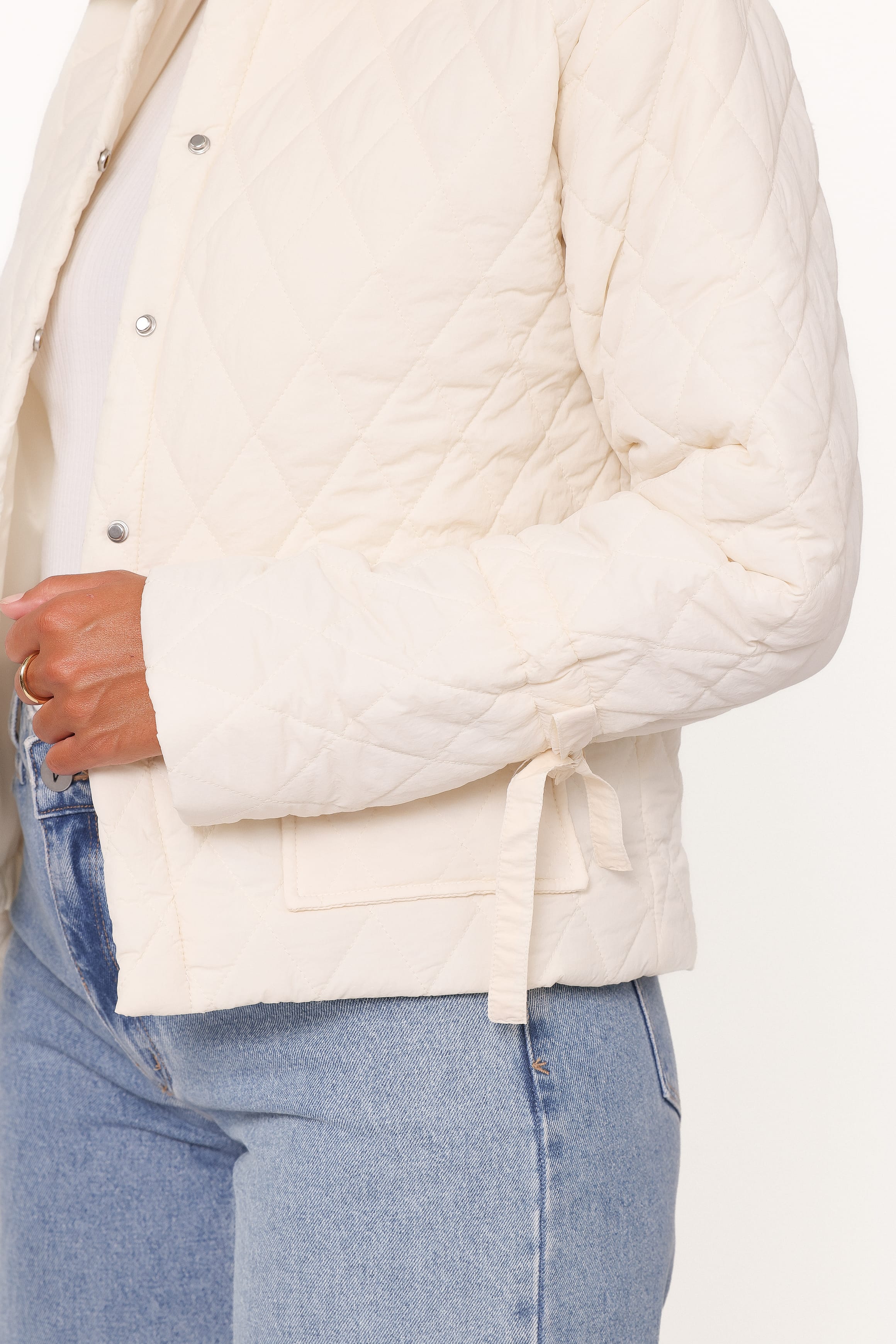 OUTERWEAR Caitlin Quilted Jacket - Cream