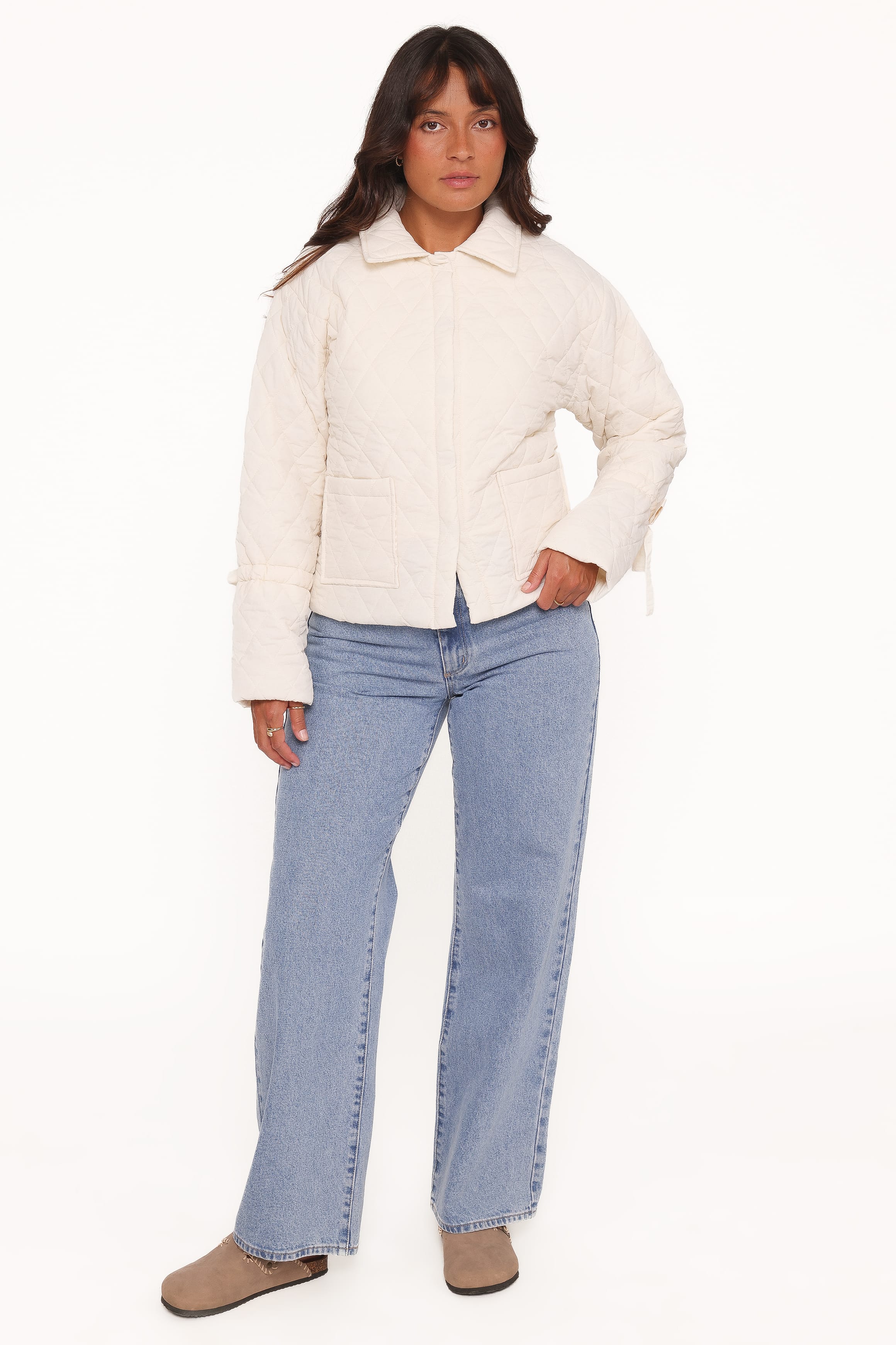 OUTERWEAR Caitlin Quilted Jacket - Cream
