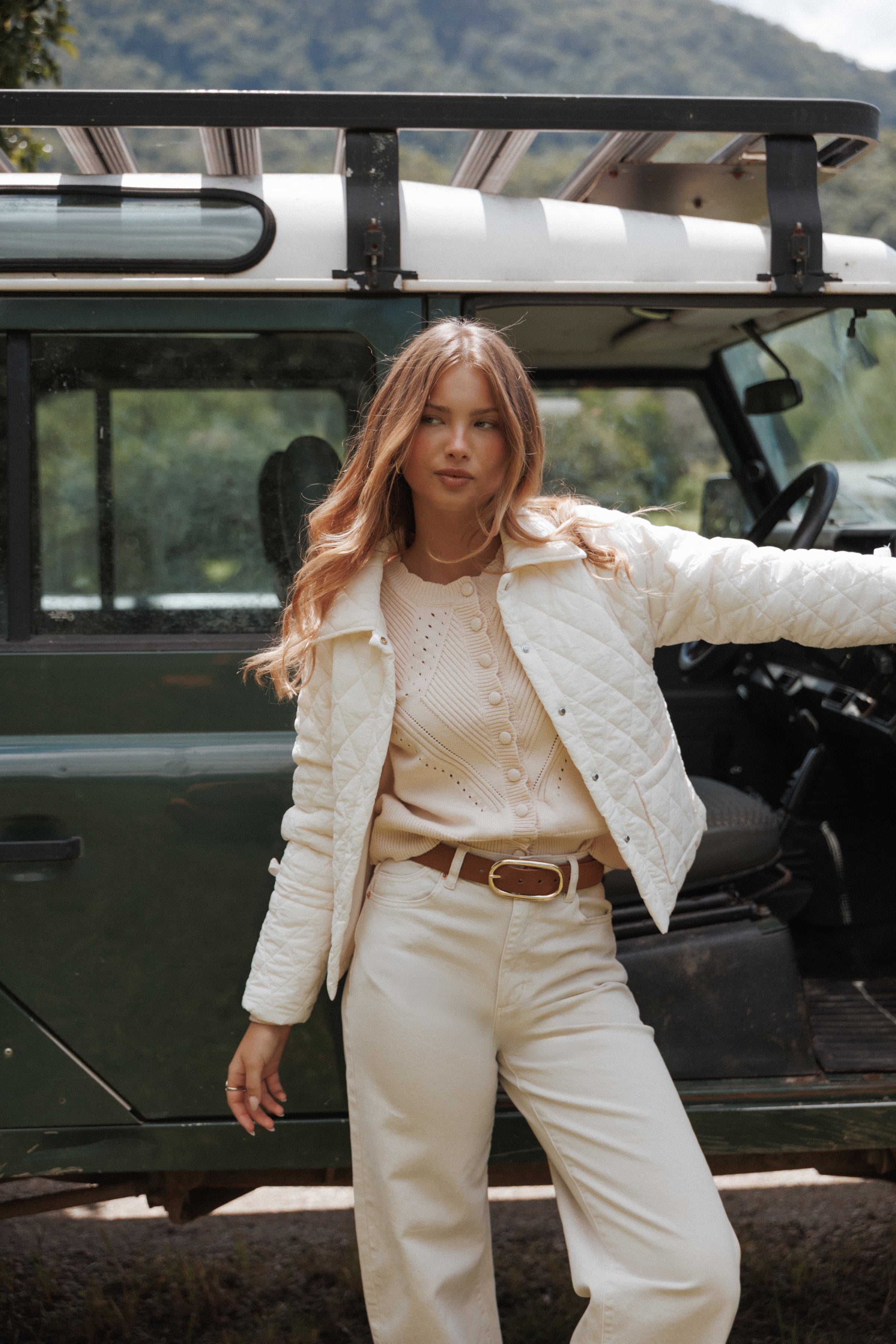 OUTERWEAR Caitlin Quilted Jacket - Cream