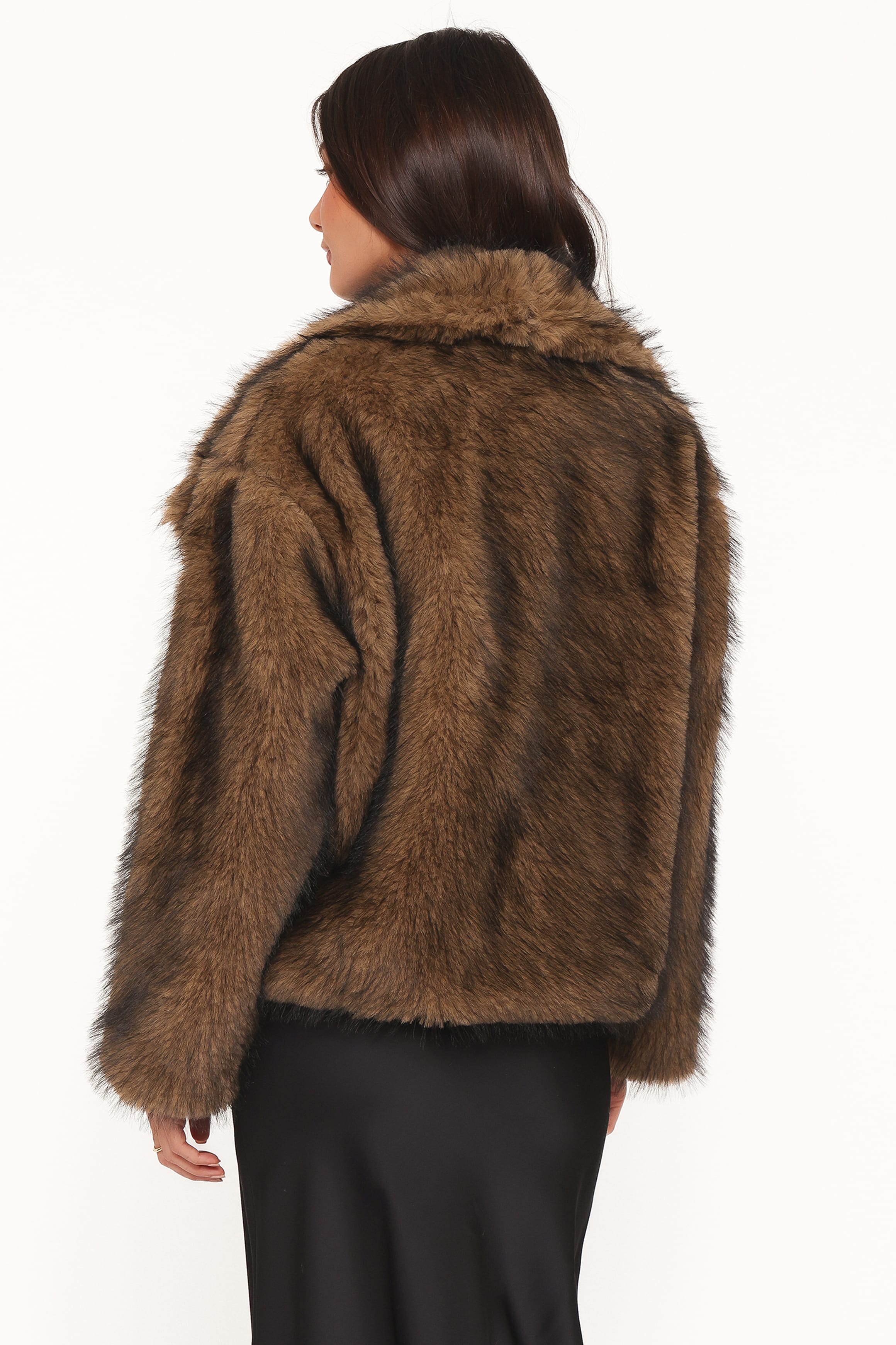 OUTERWEAR Carmie Fur Collared Jacket - Brown