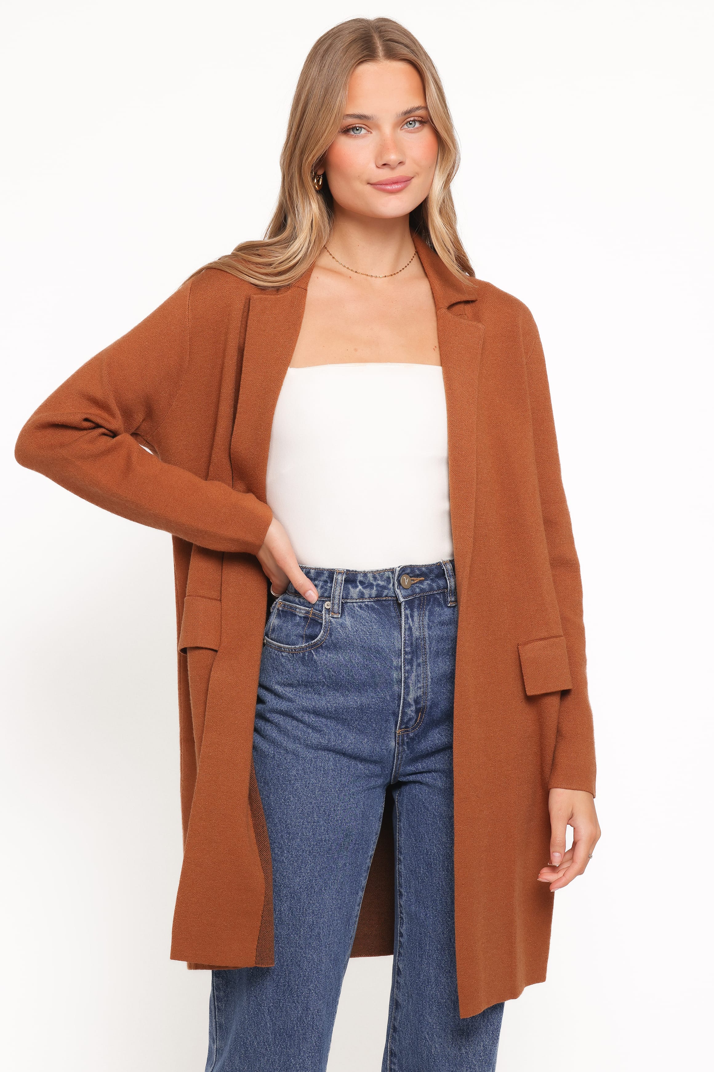 OUTERWEAR Chester Horses Coatigan - Brown