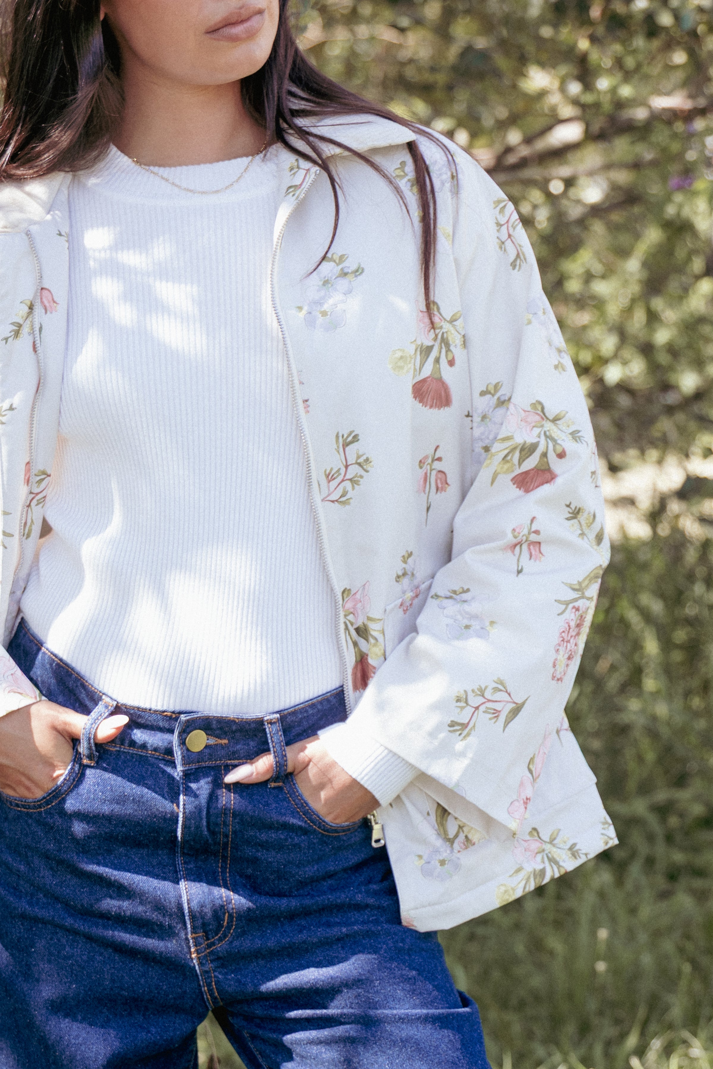 OUTERWEAR Danica Barn Jacket - Khaki Floral