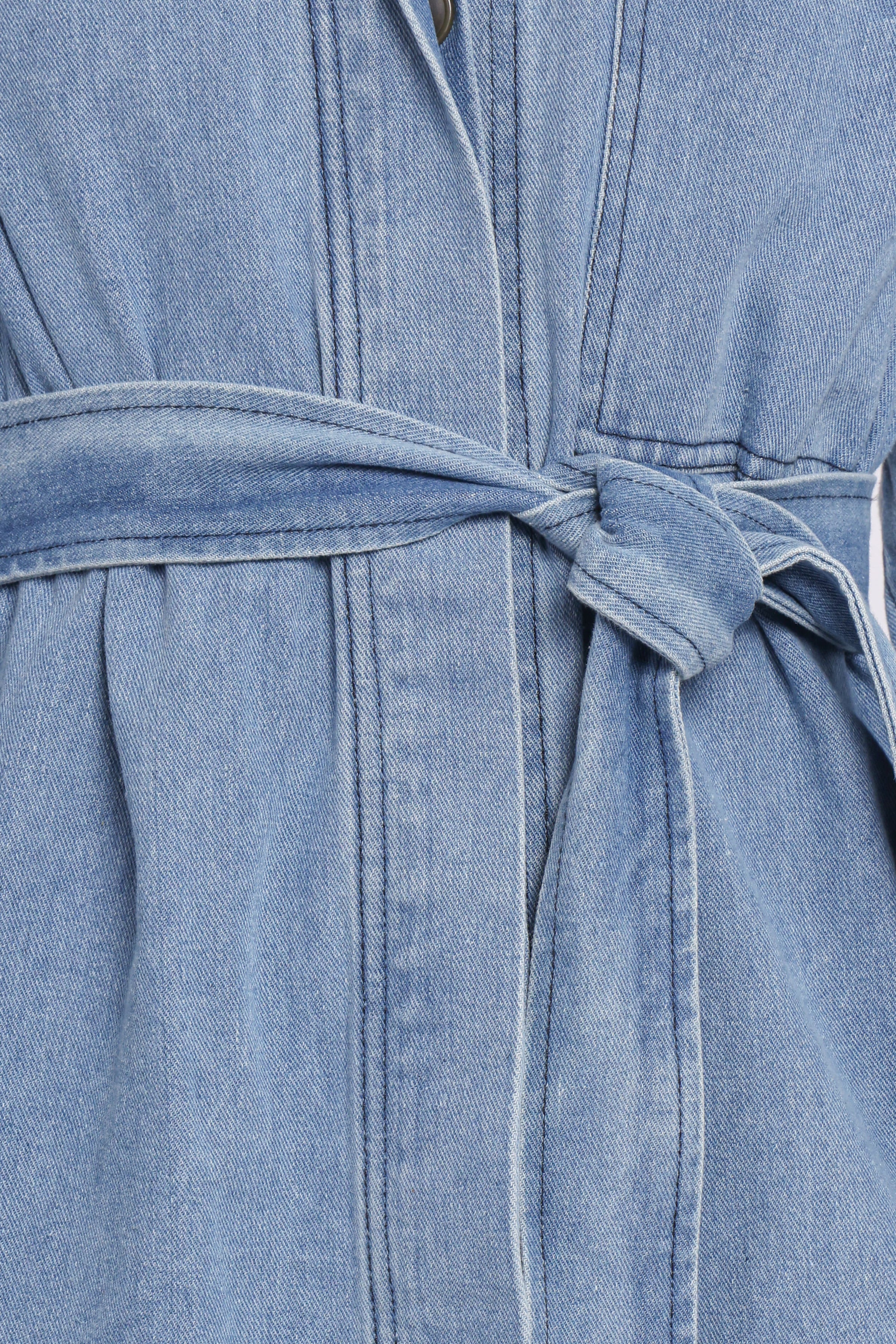 OUTERWEAR Donovan Denim Tie Jacket - Light Denim