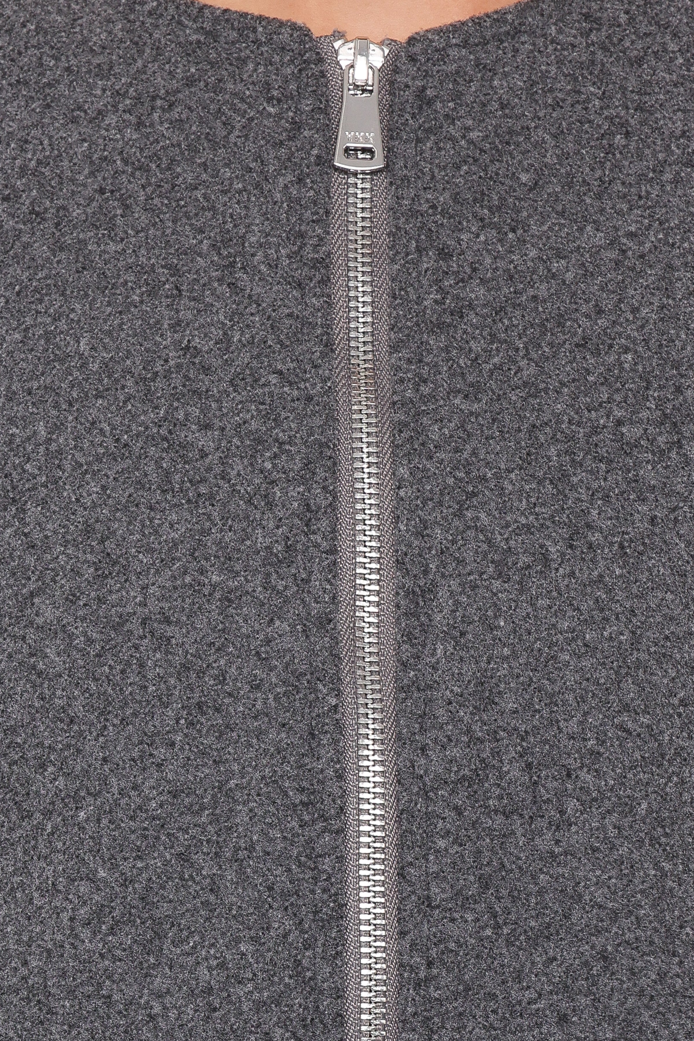 OUTERWEAR @Elisa Cropped Bomber - Heather Grey