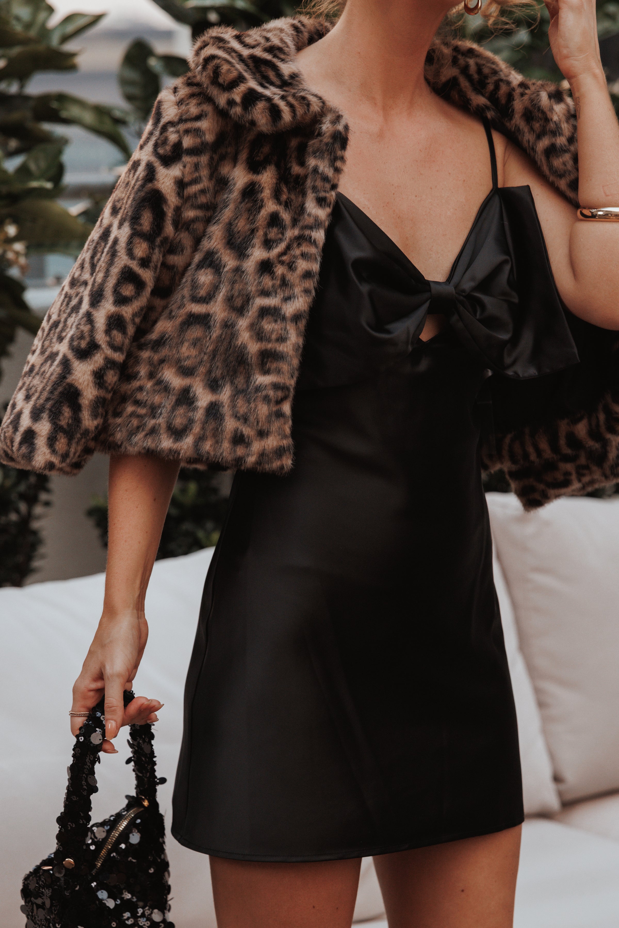 OUTERWEAR Florian Cropped Jacket - Leopard