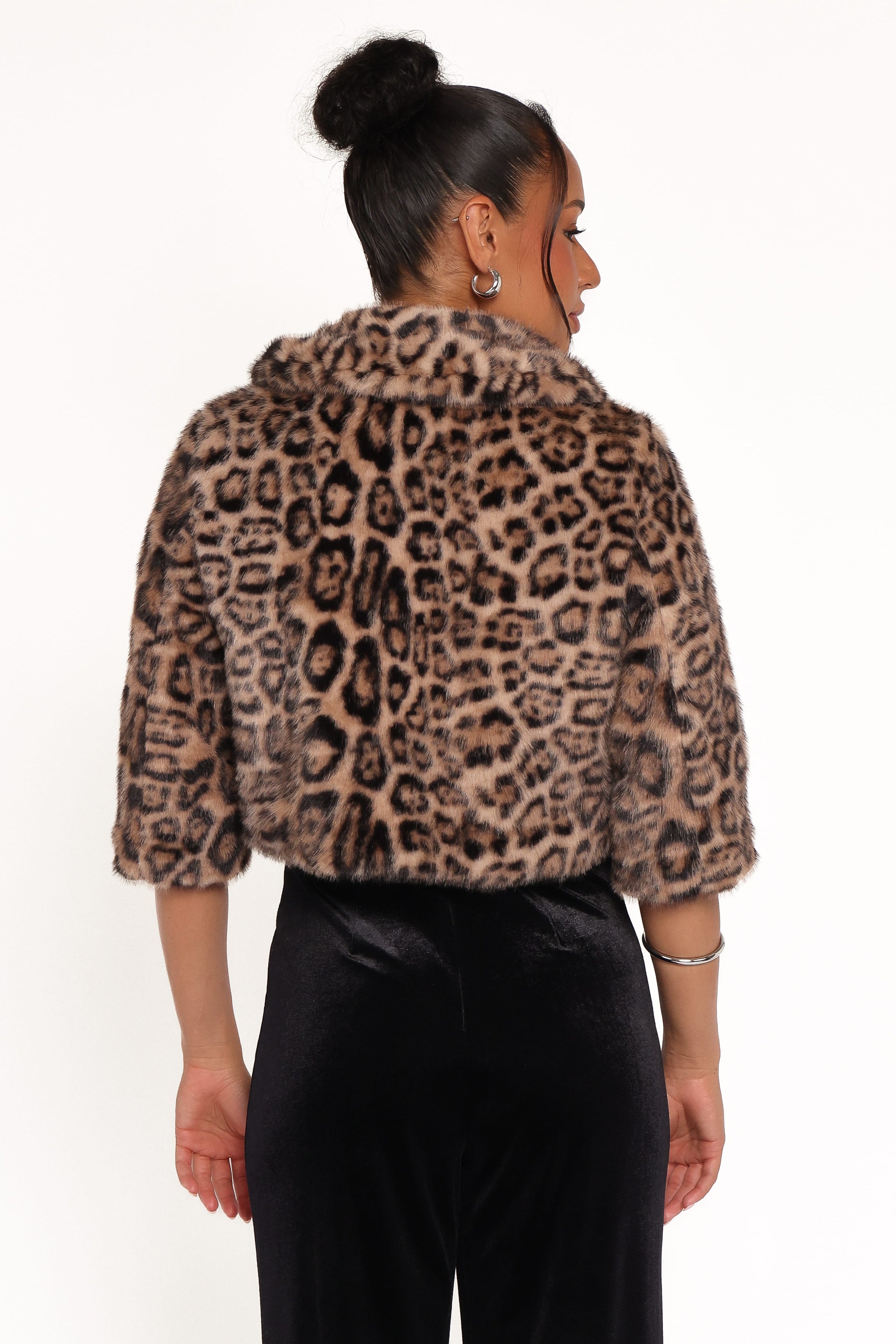 OUTERWEAR Florian Cropped Jacket - Leopard
