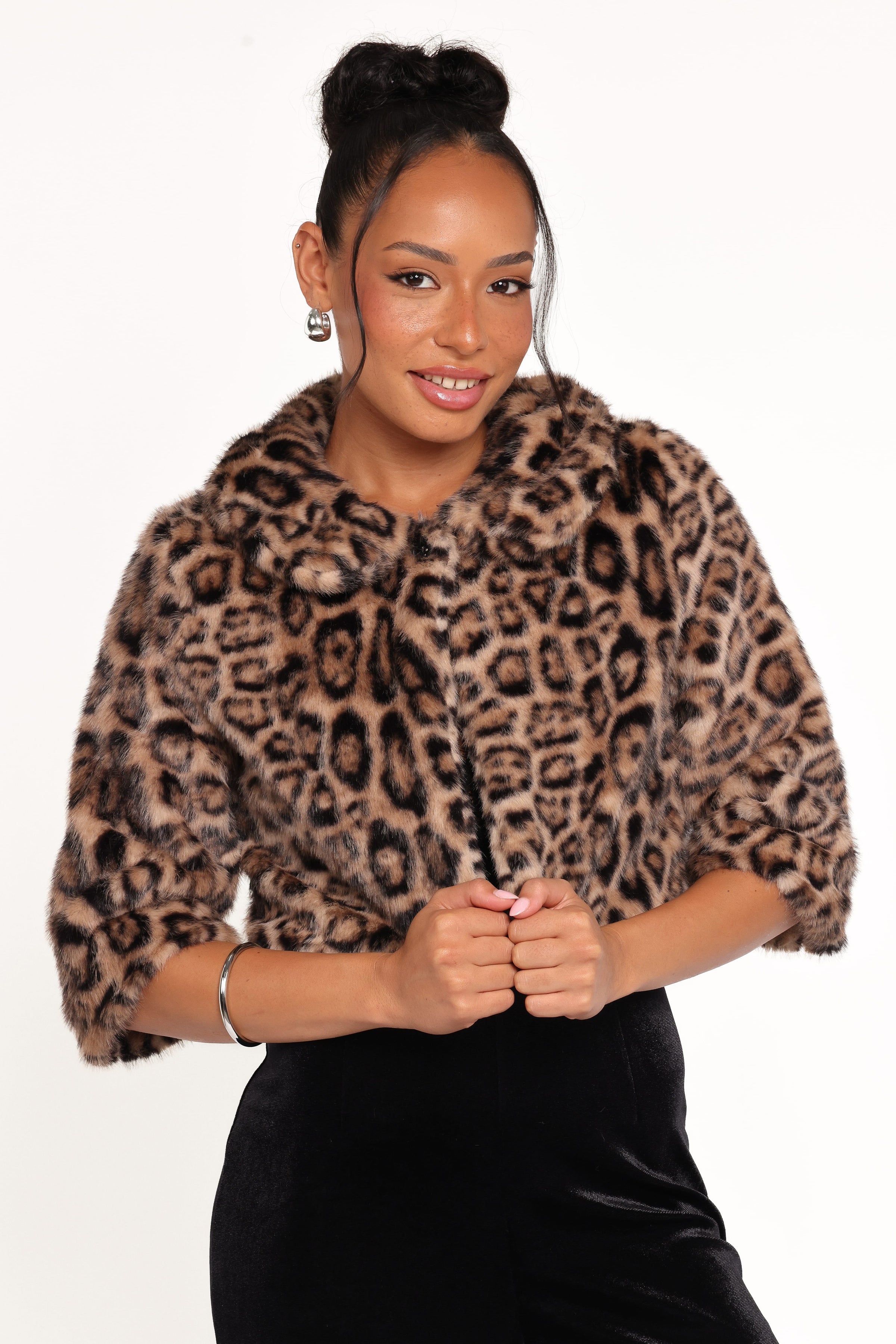 OUTERWEAR Florian Cropped Jacket - Leopard