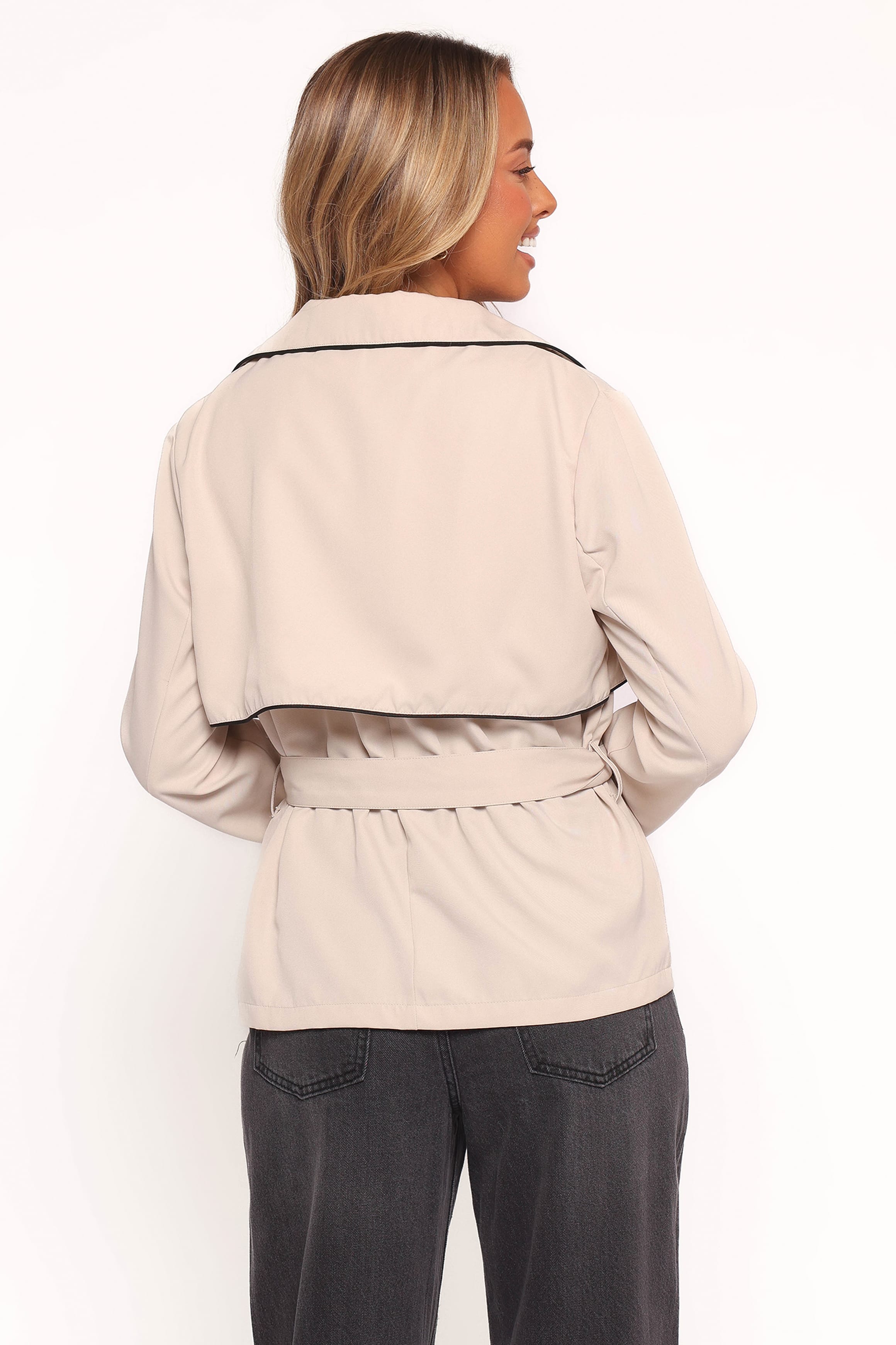 OUTERWEAR Franklin Cropped Trench - Ecru