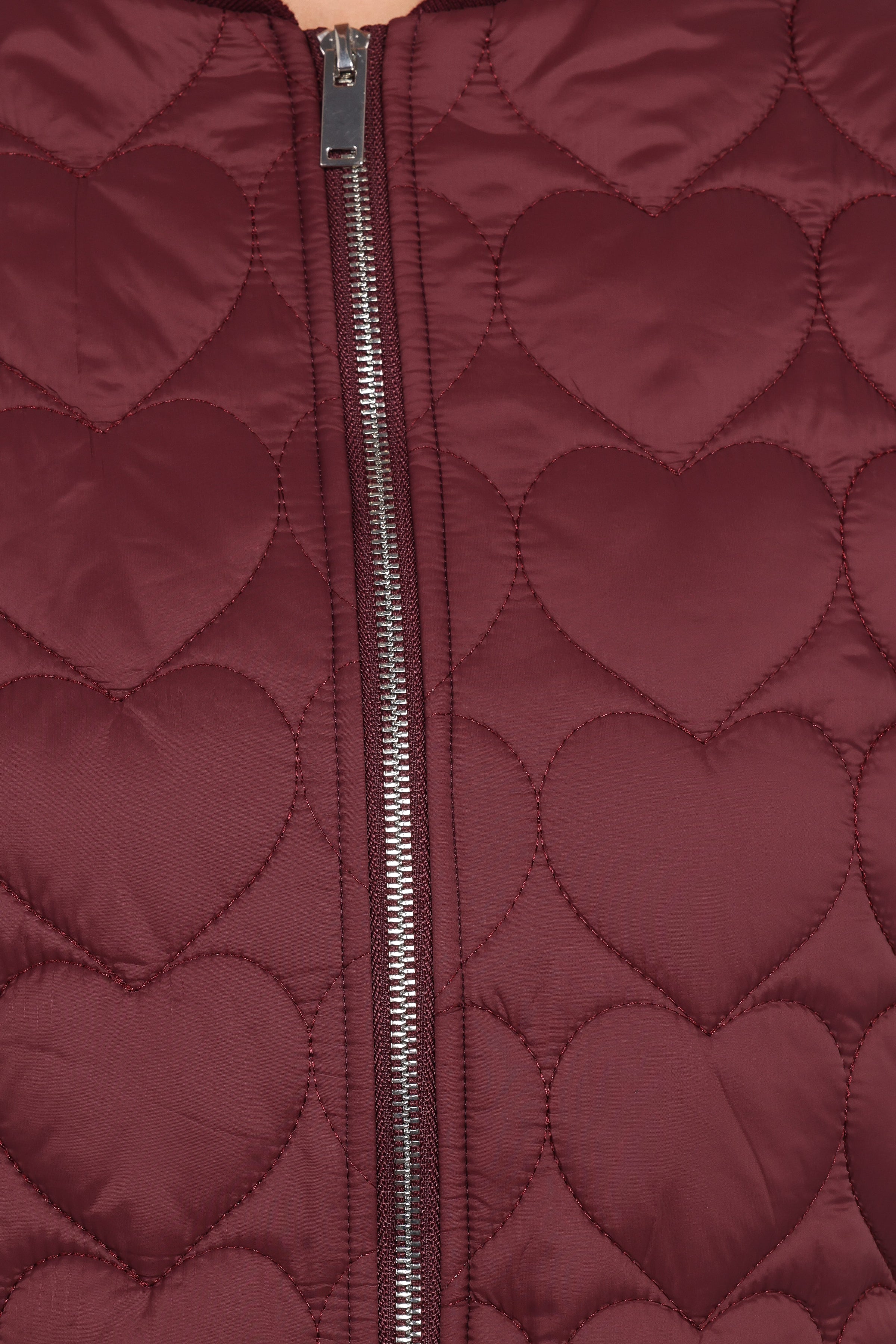 OUTERWEAR Genevieve Quilted Bomber - Cherry