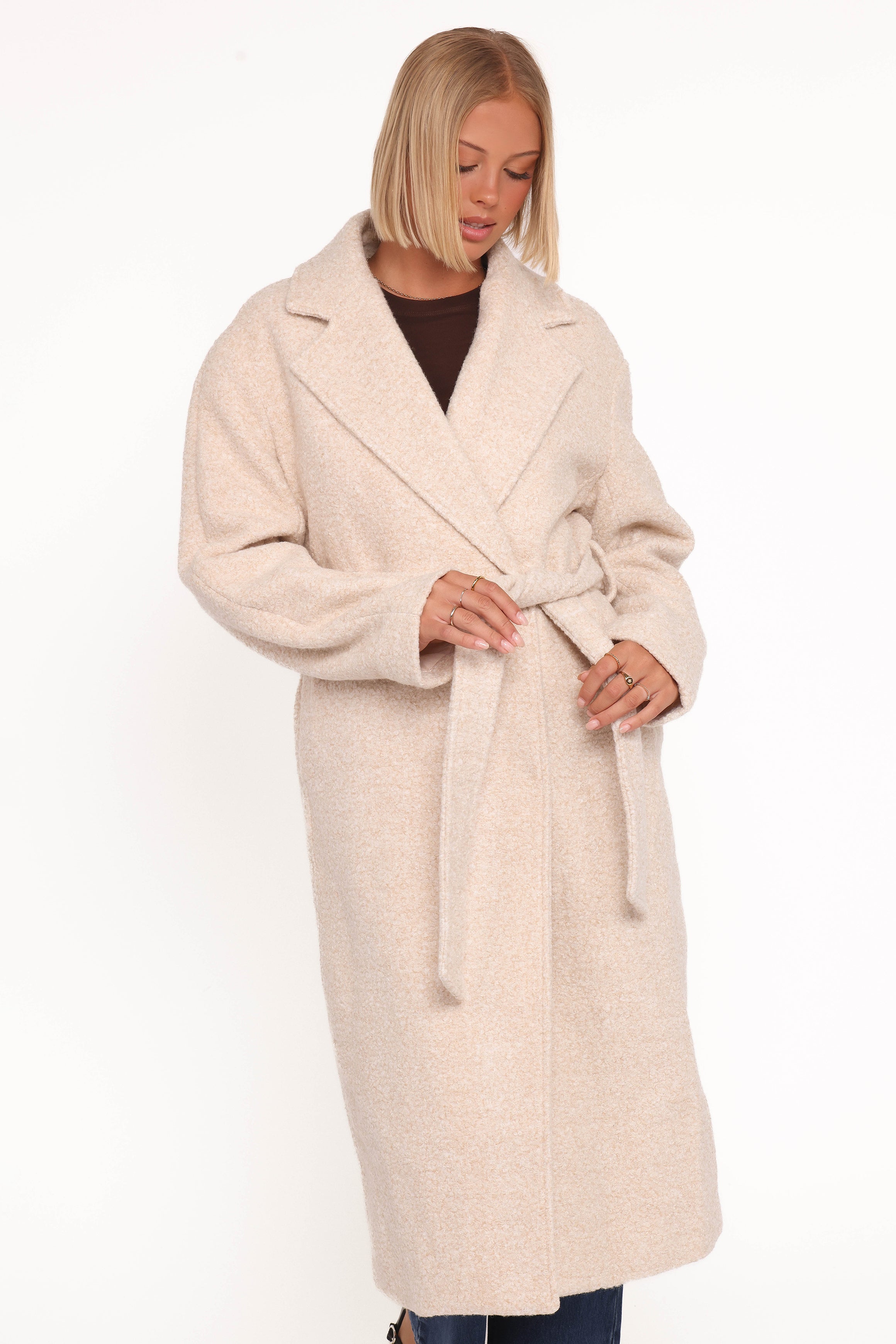 OUTERWEAR Goodie Shearling Coat - Cream