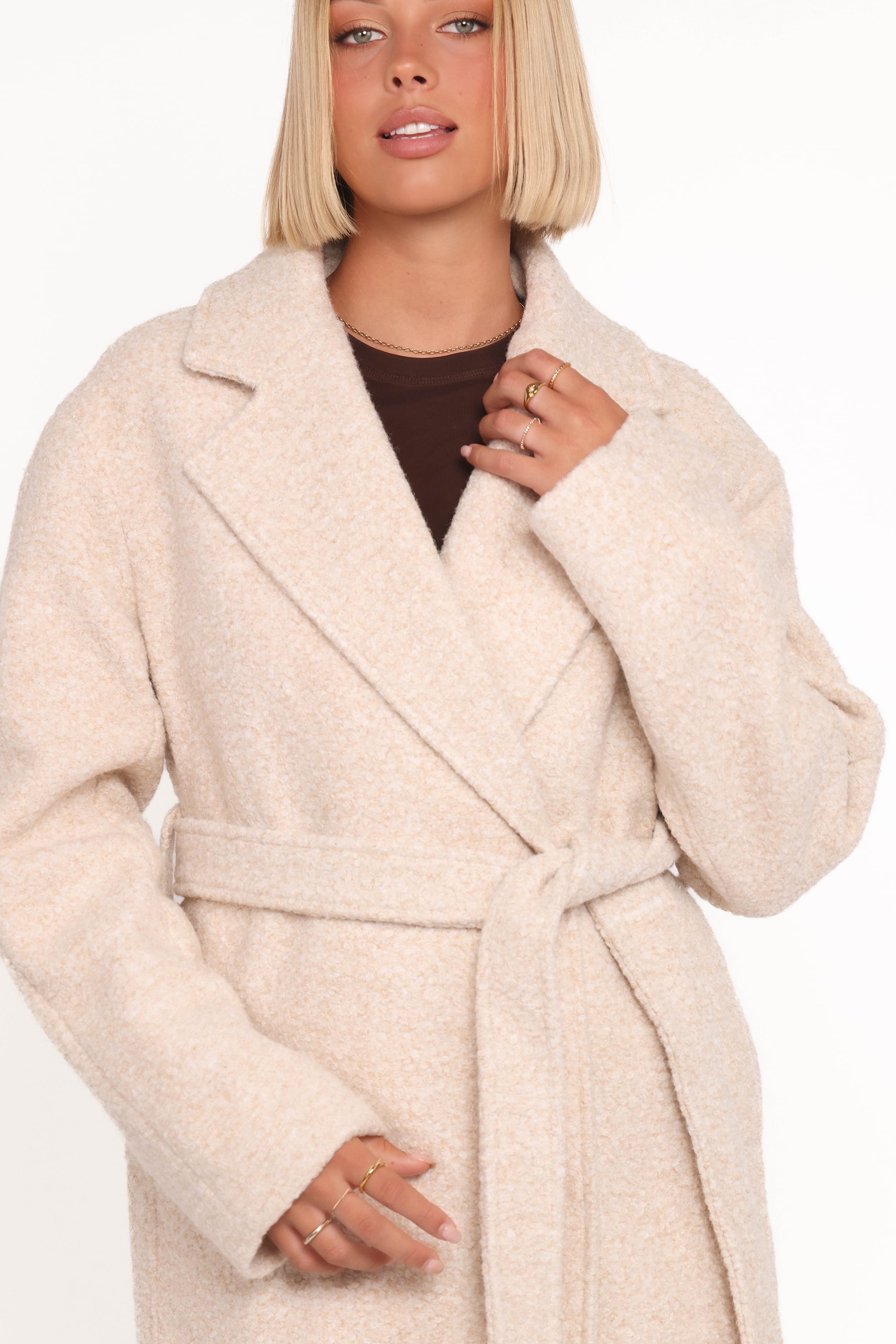 OUTERWEAR Goodie Shearling Coat - Cream