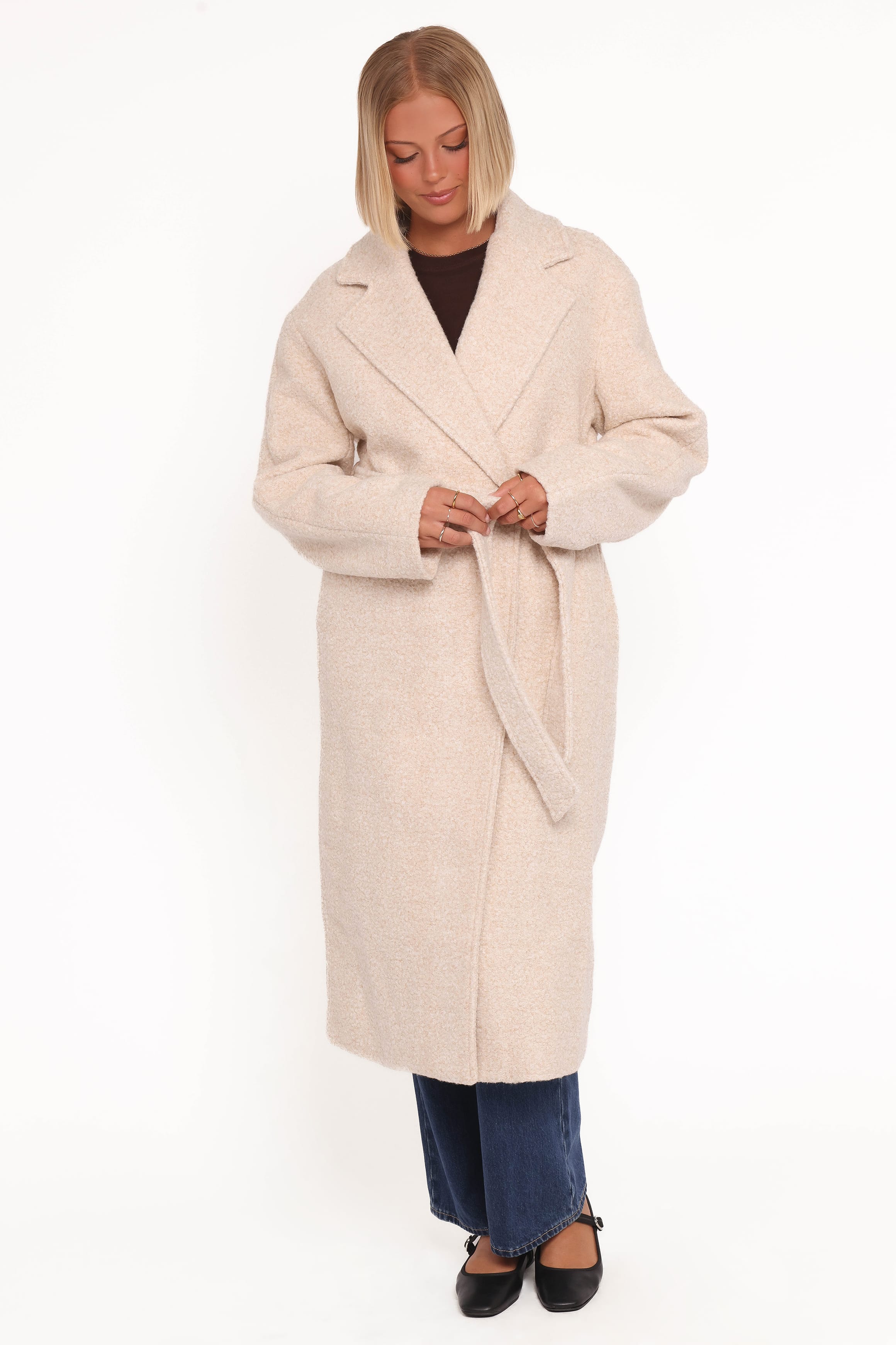 OUTERWEAR Goodie Shearling Coat - Cream