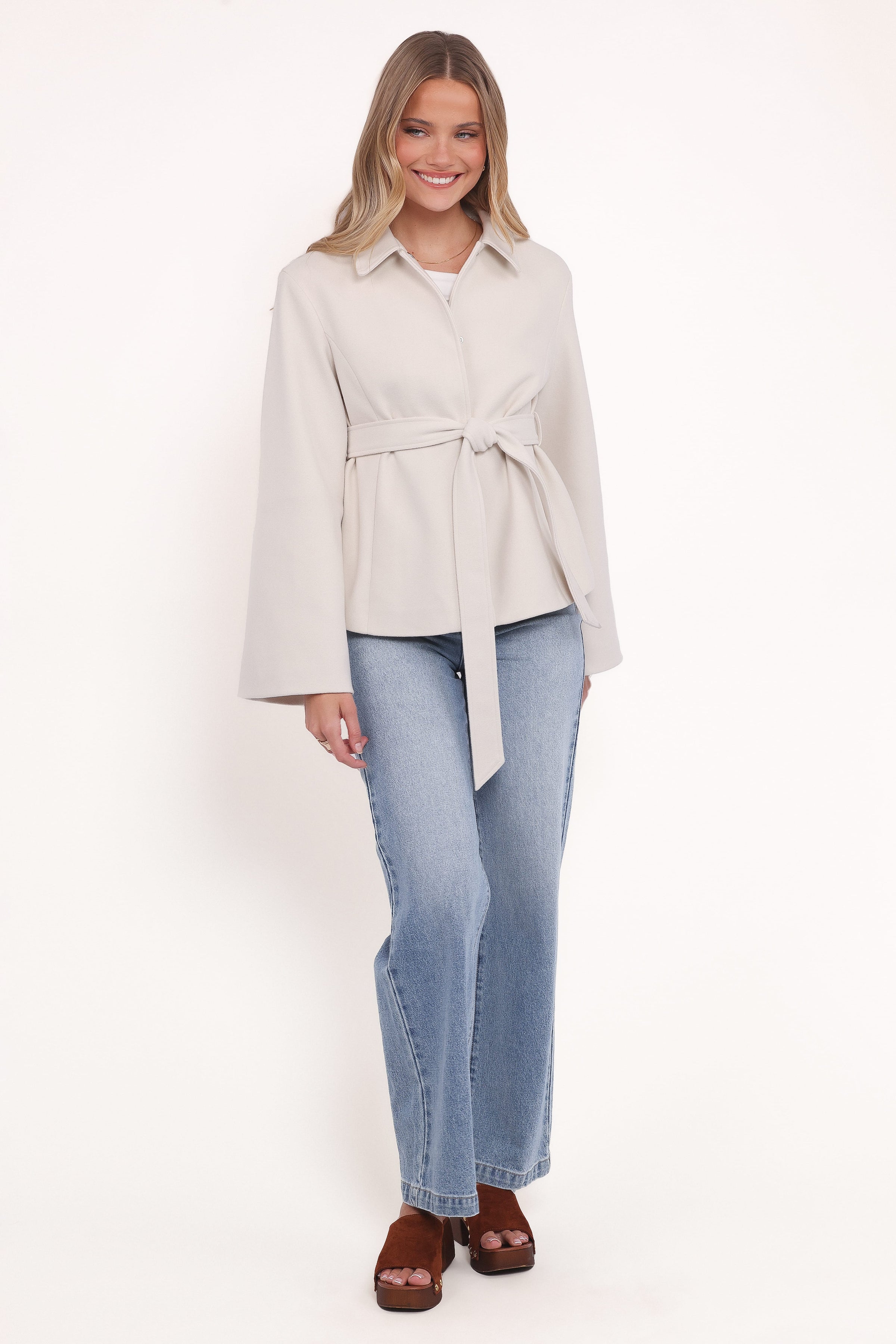 OUTERWEAR Halston Coat - Cream