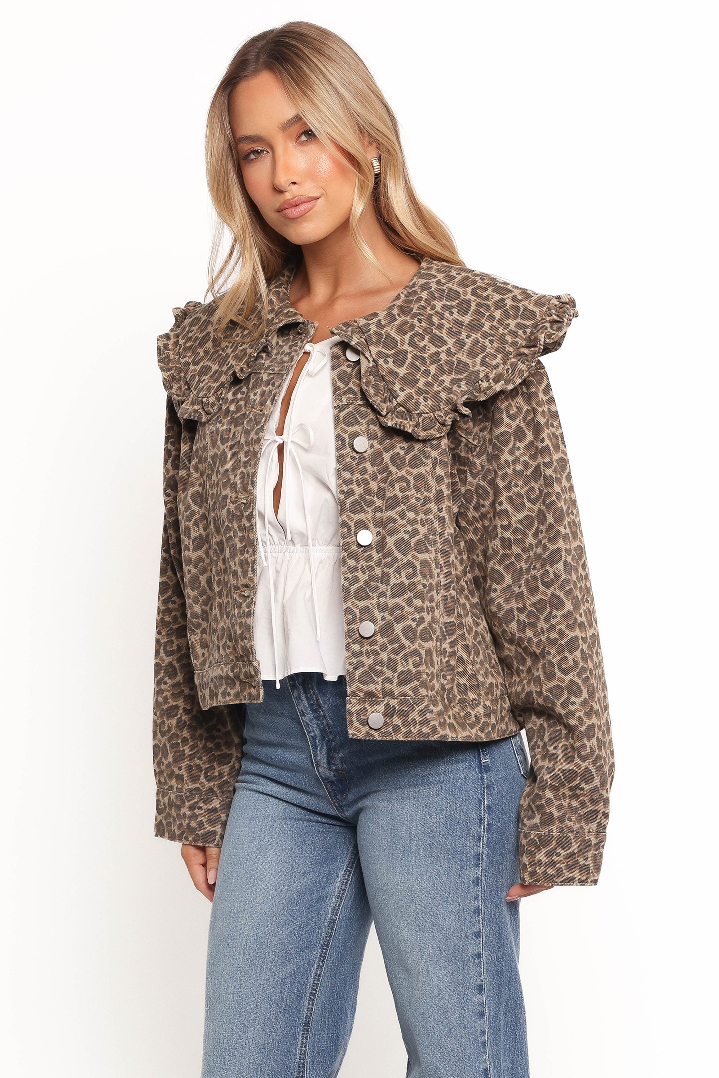 OUTERWEAR Jaelle Leopard Print Jacket - Leopard