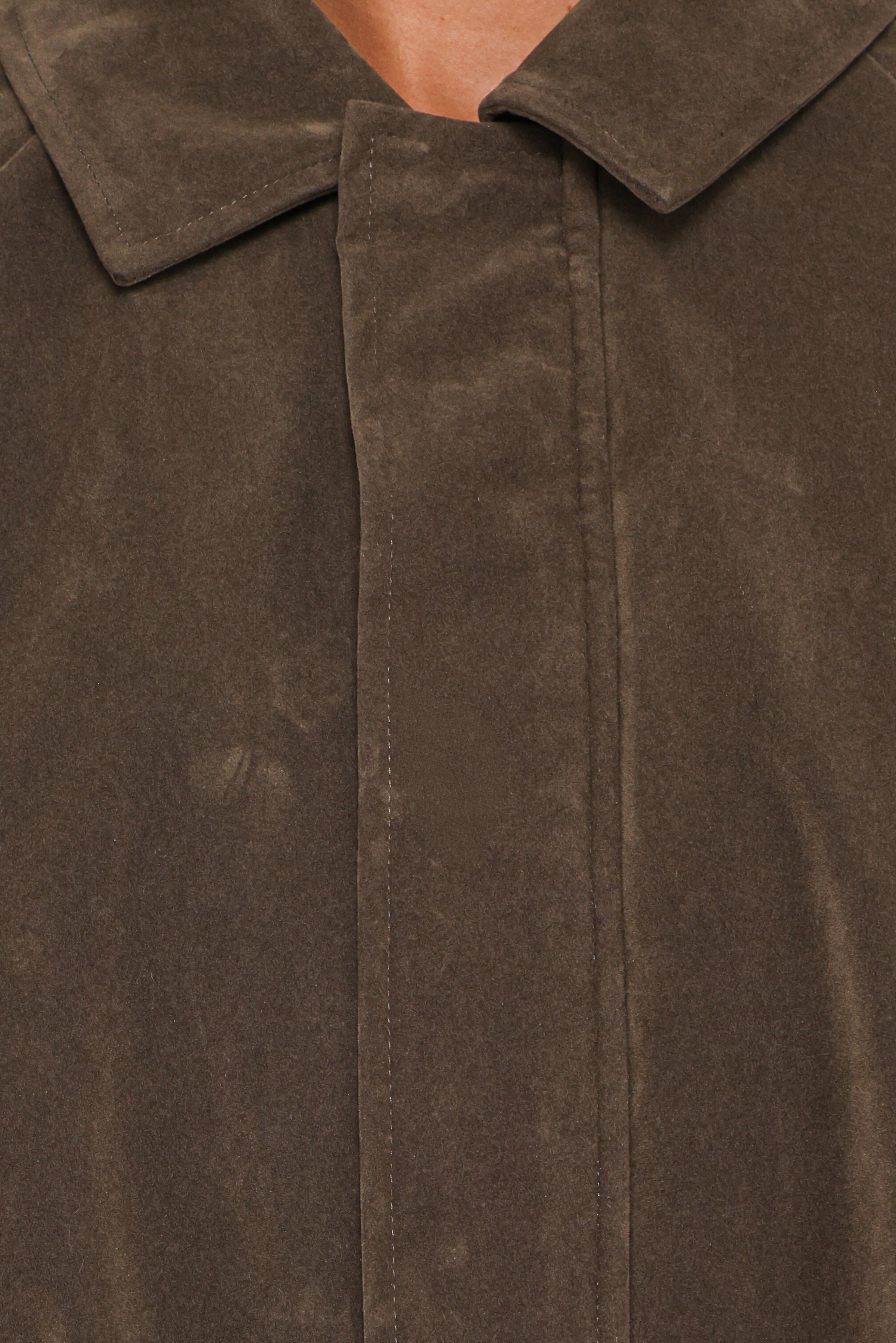 OUTERWEAR Jensen Faux Suede Bomber Jacket - Olive