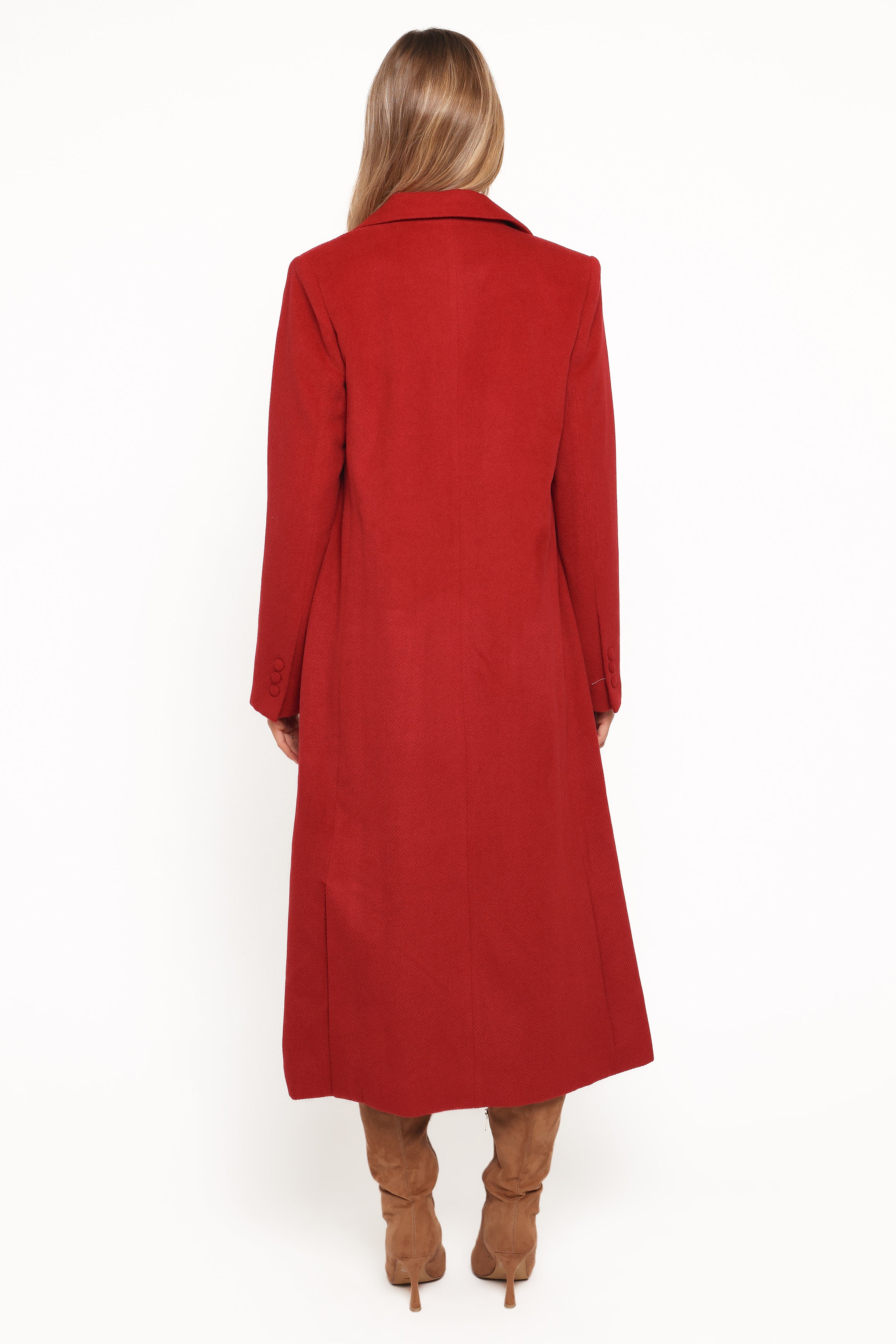OUTERWEAR Jett Long Blazer Coat - Red