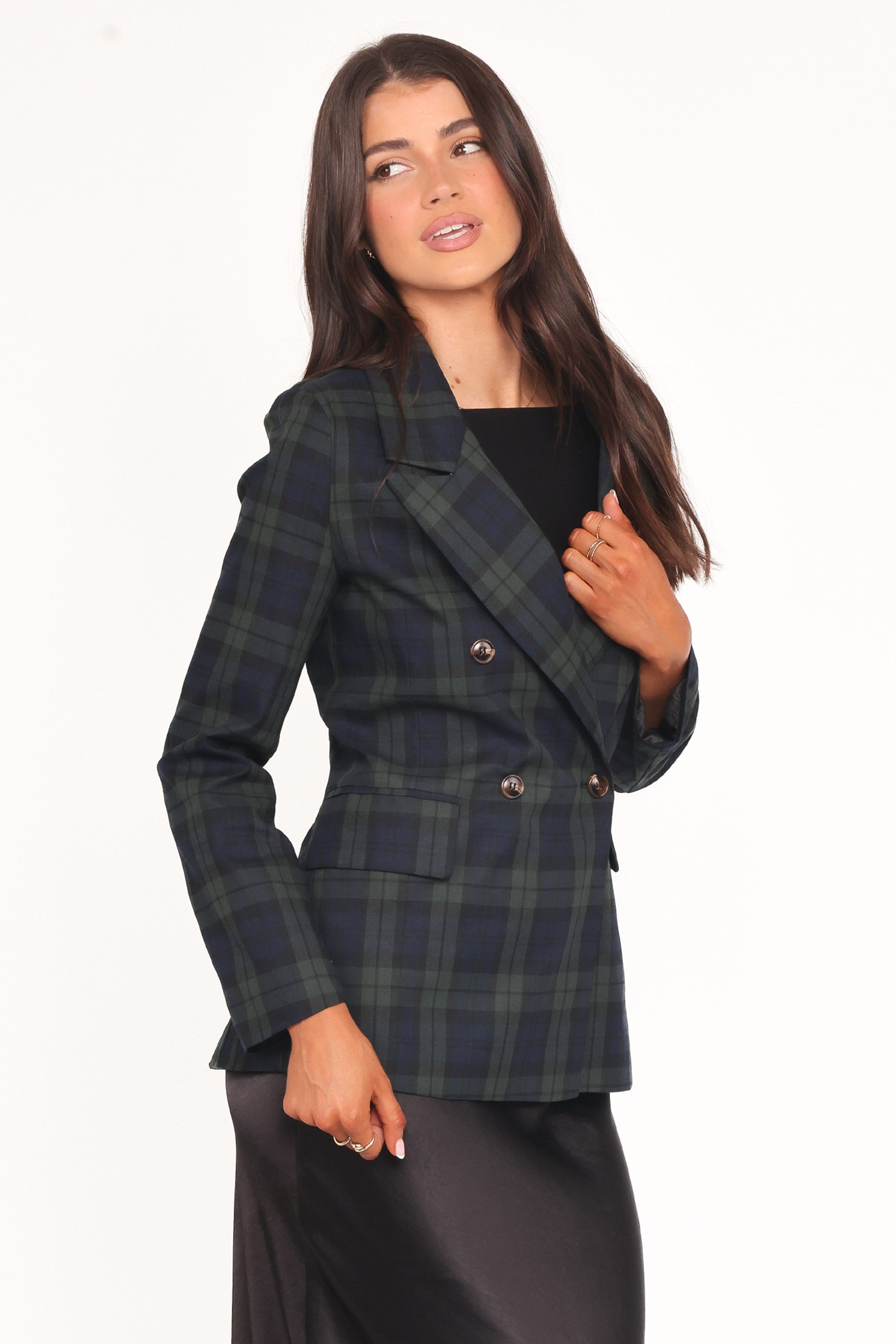 OUTERWEAR Juliette Blazer - Green Plaid