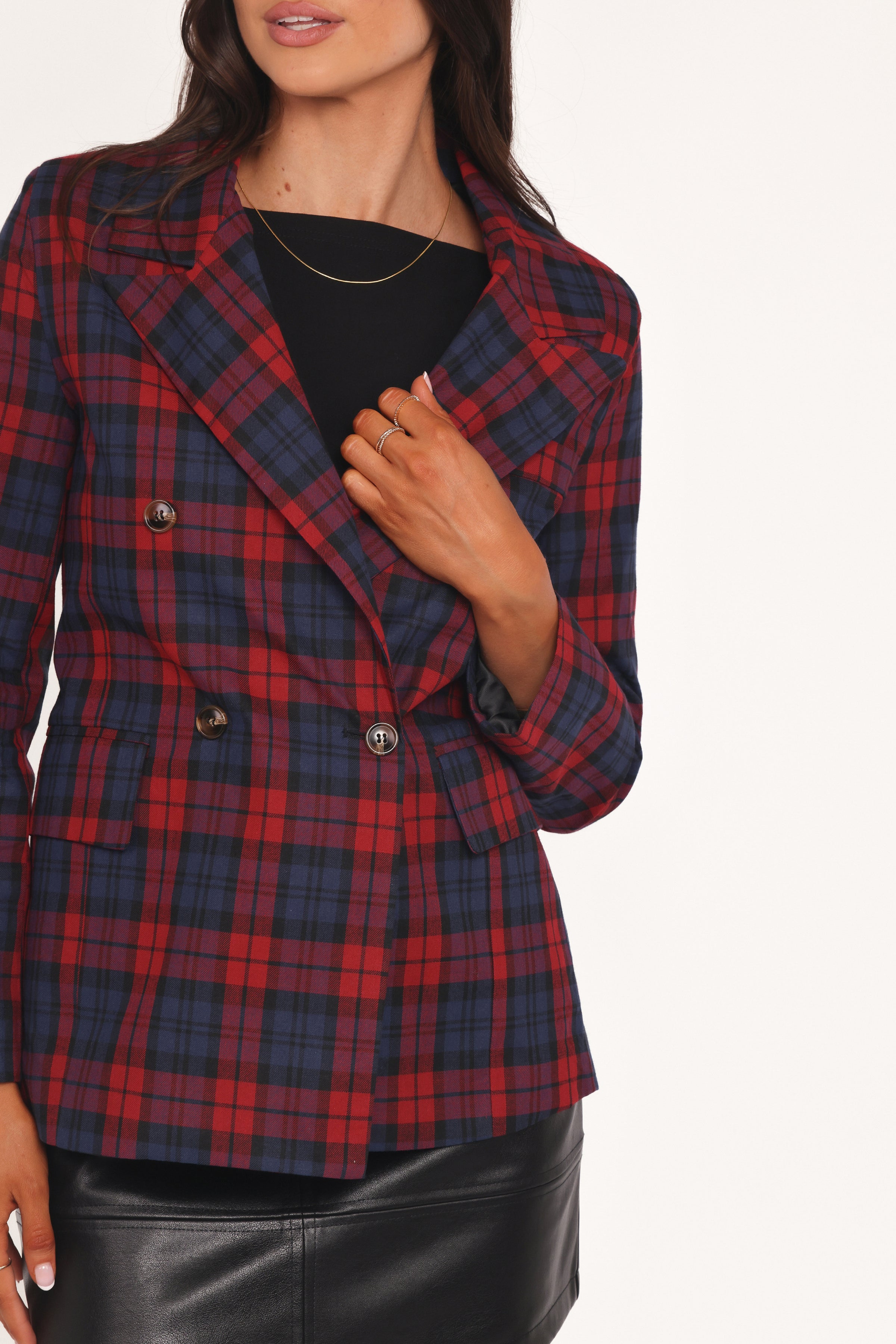 OUTERWEAR Juliette Blazer - Red Plaid