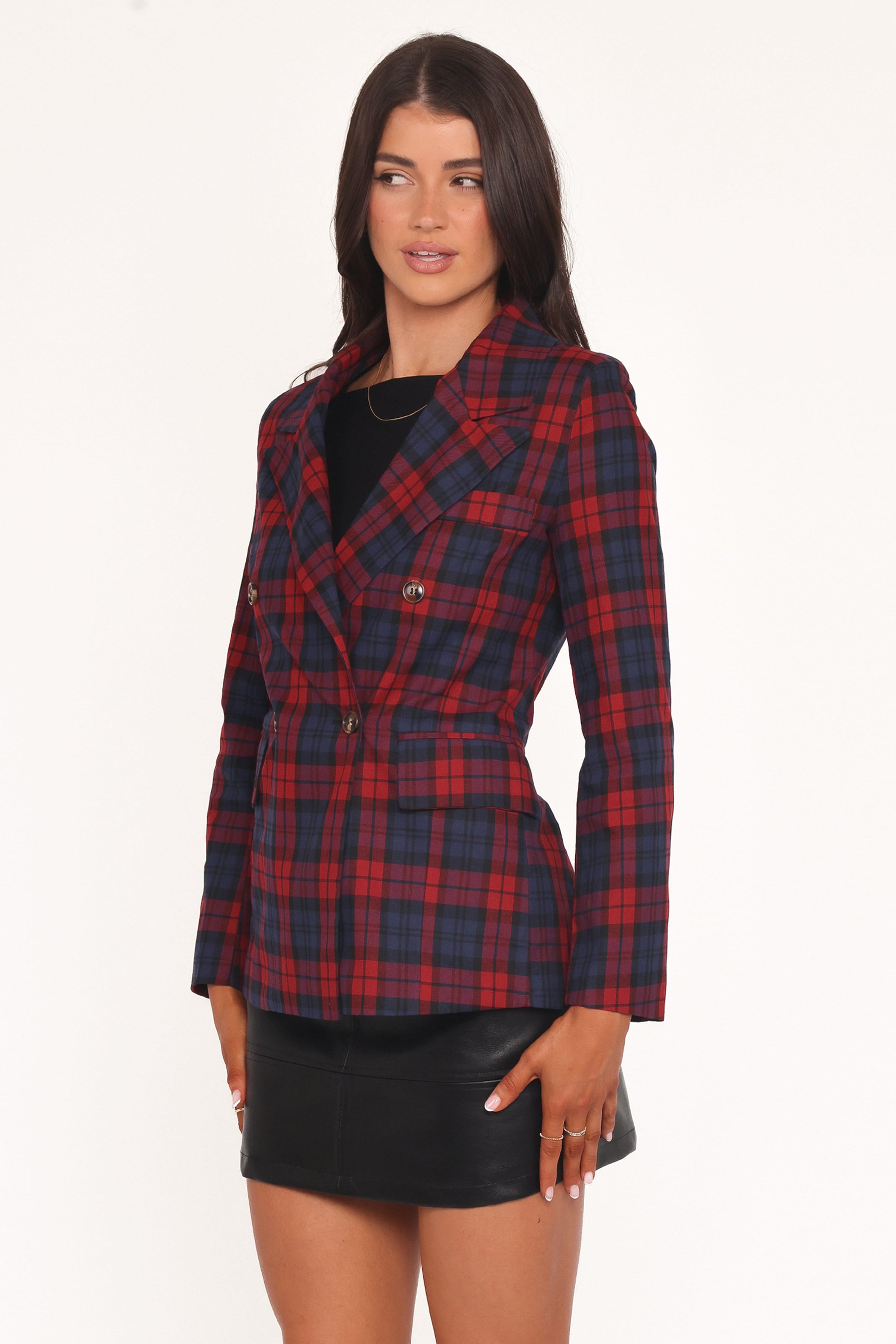 OUTERWEAR Juliette Blazer - Red Plaid