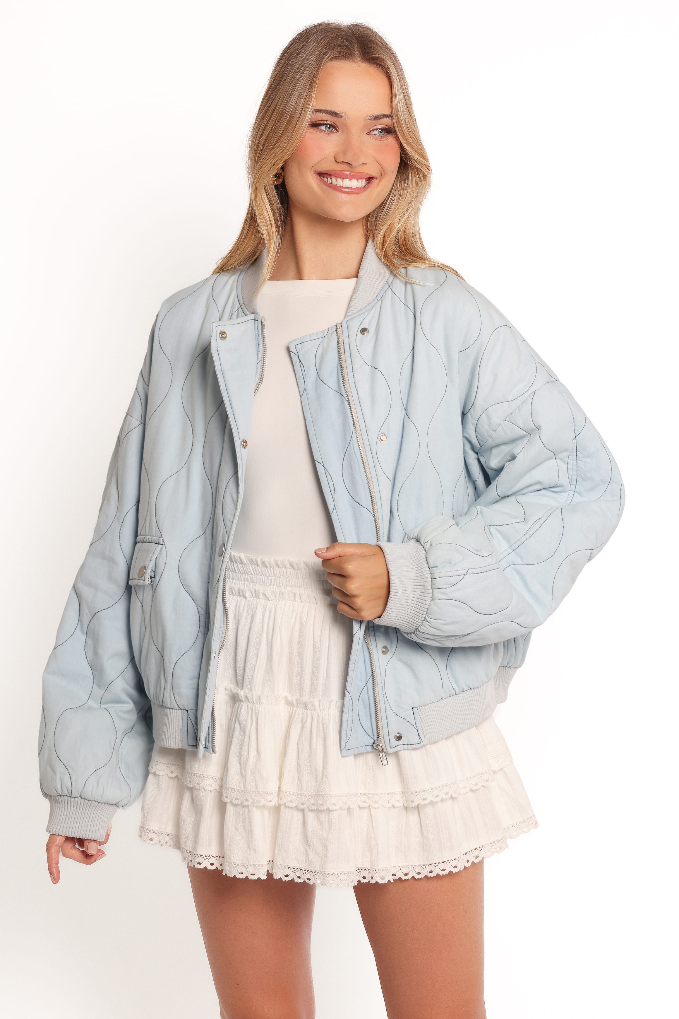 OUTERWEAR Keah Quilted Jacket - Blue