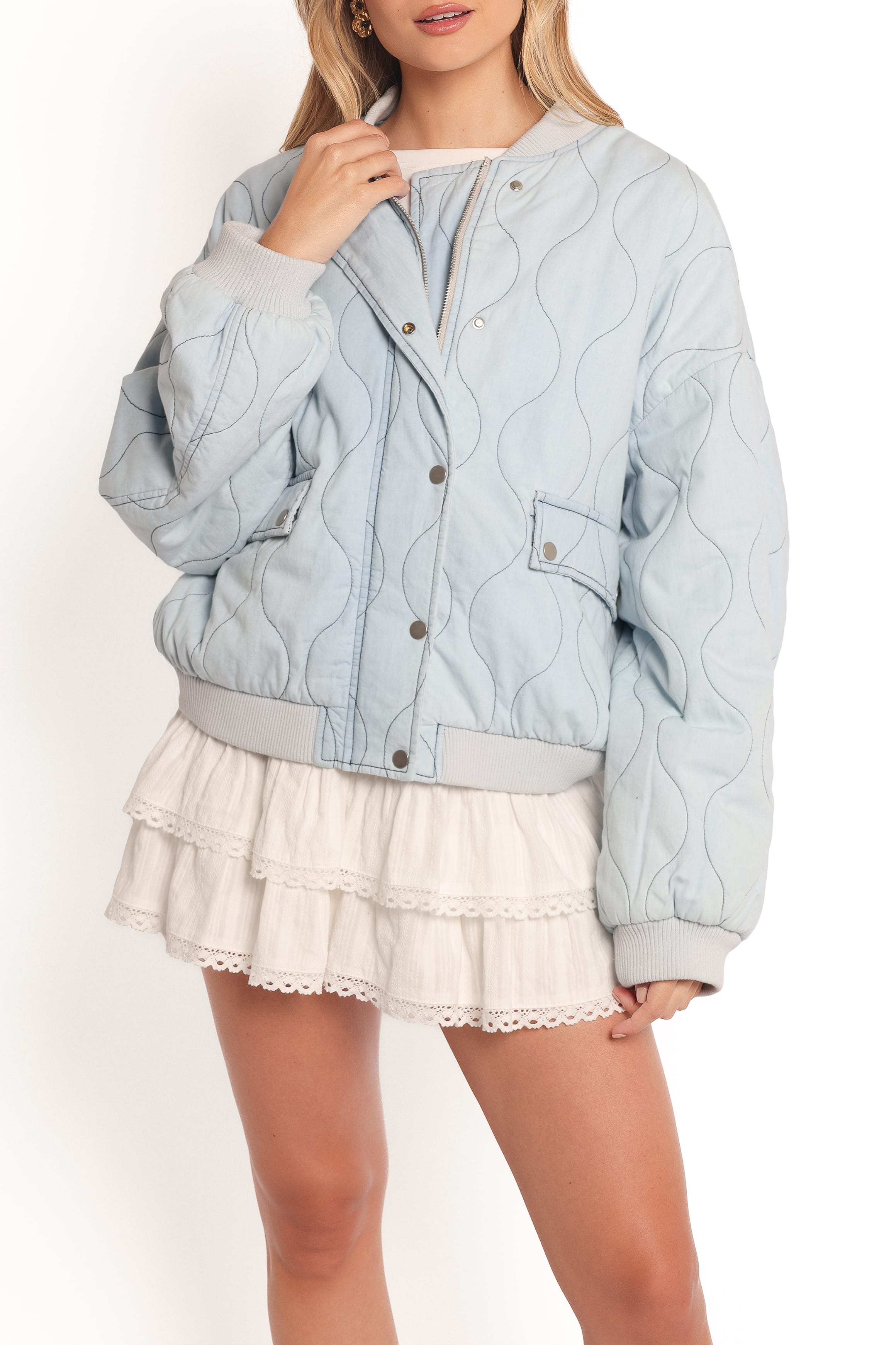 OUTERWEAR Keah Quilted Jacket - Blue