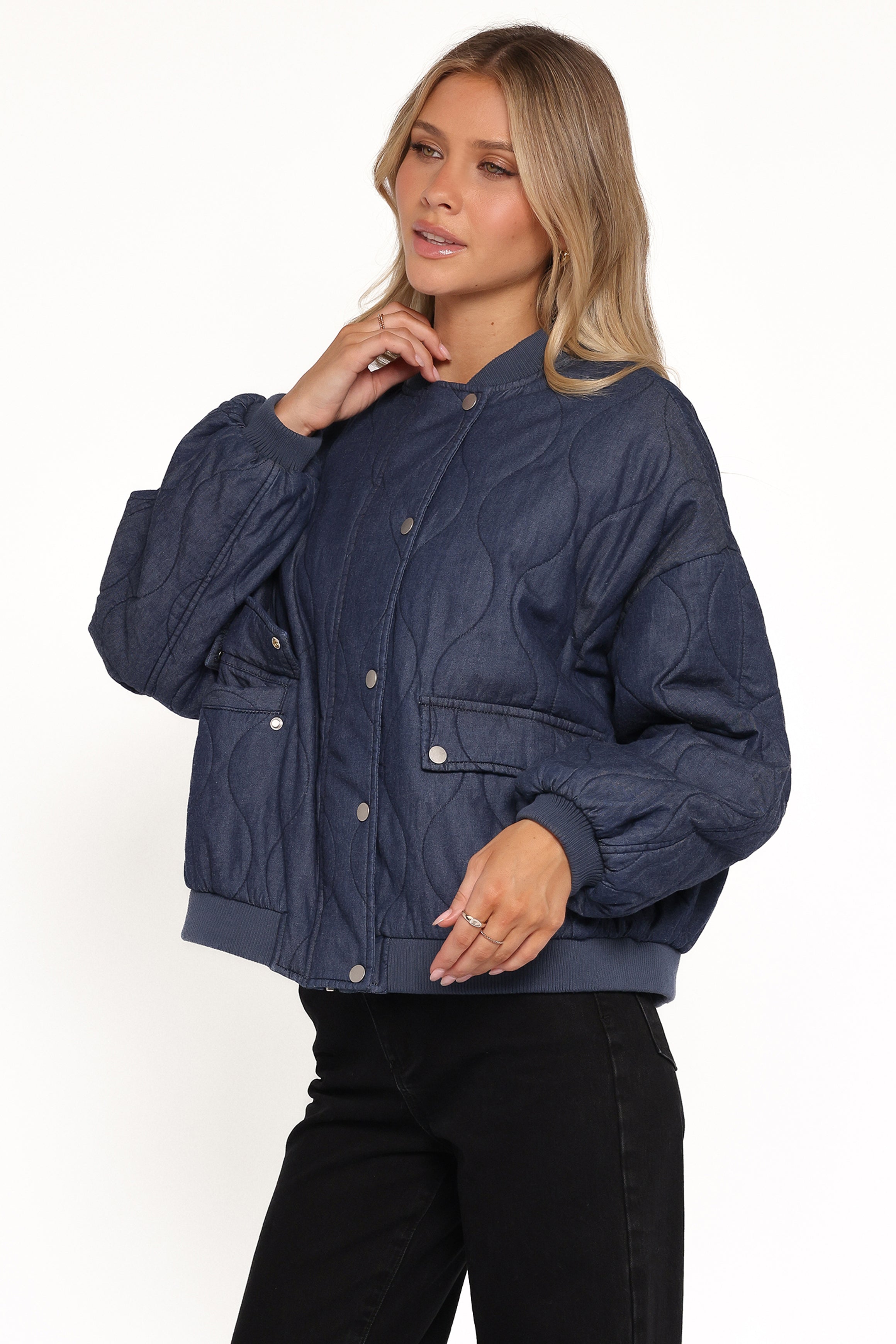 OUTERWEAR Keah Quilted Jacket - Navy