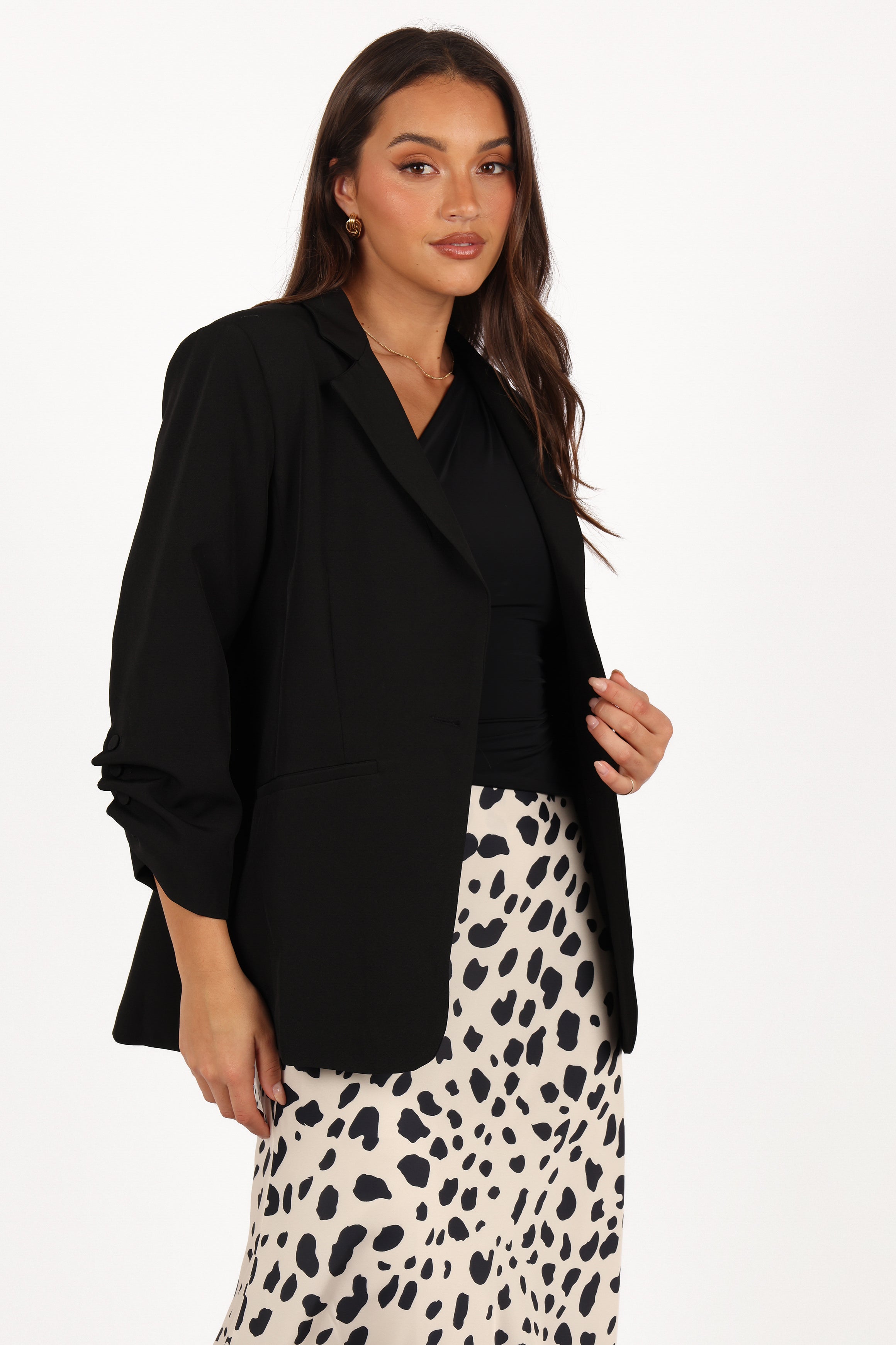 OUTERWEAR Kelby Slouch Sleeve Blazer - Black