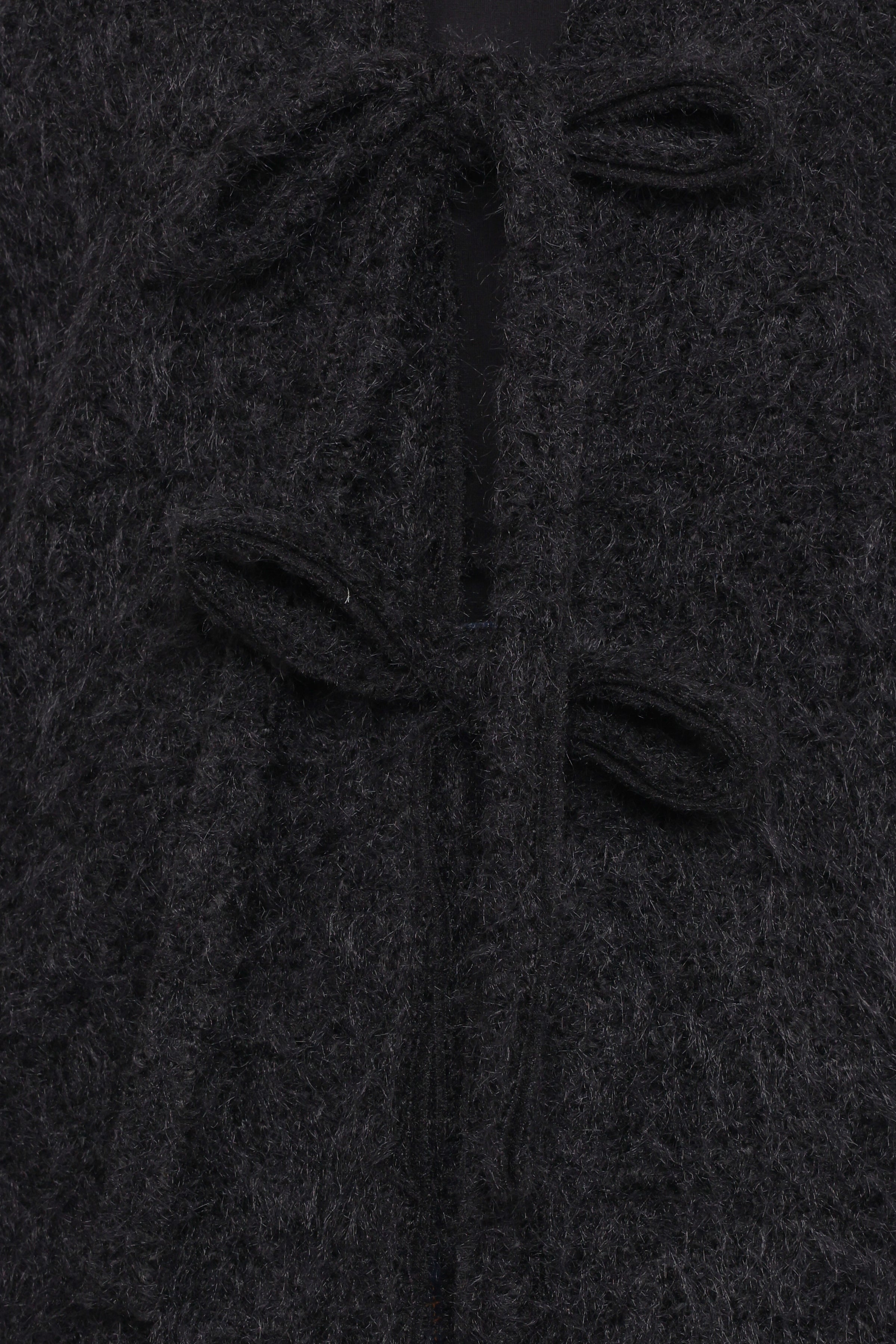 OUTERWEAR Kimmy Bow Oversized Cardigan - Black