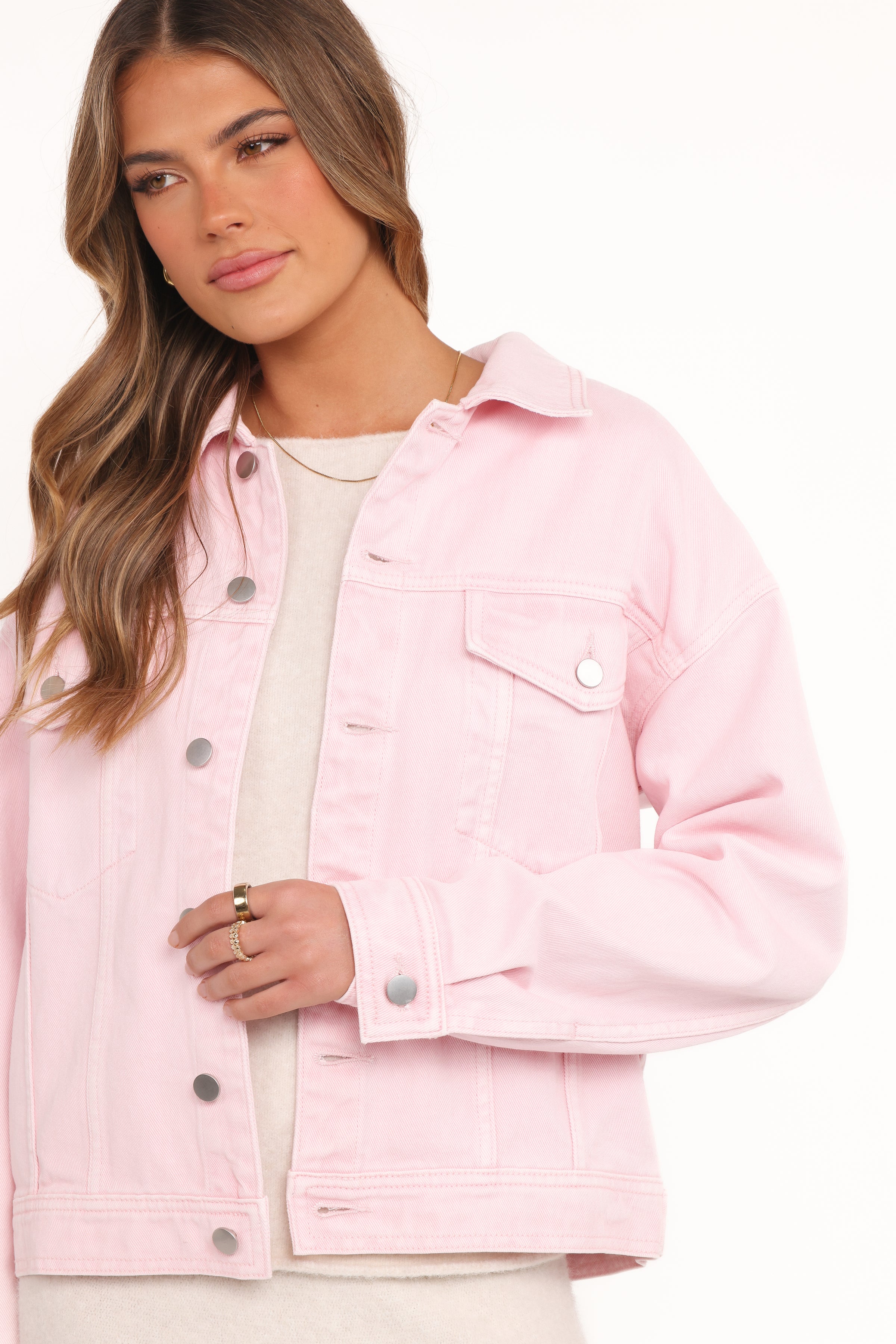 OUTERWEAR Larosa Denim Jacket - Dusty Pink