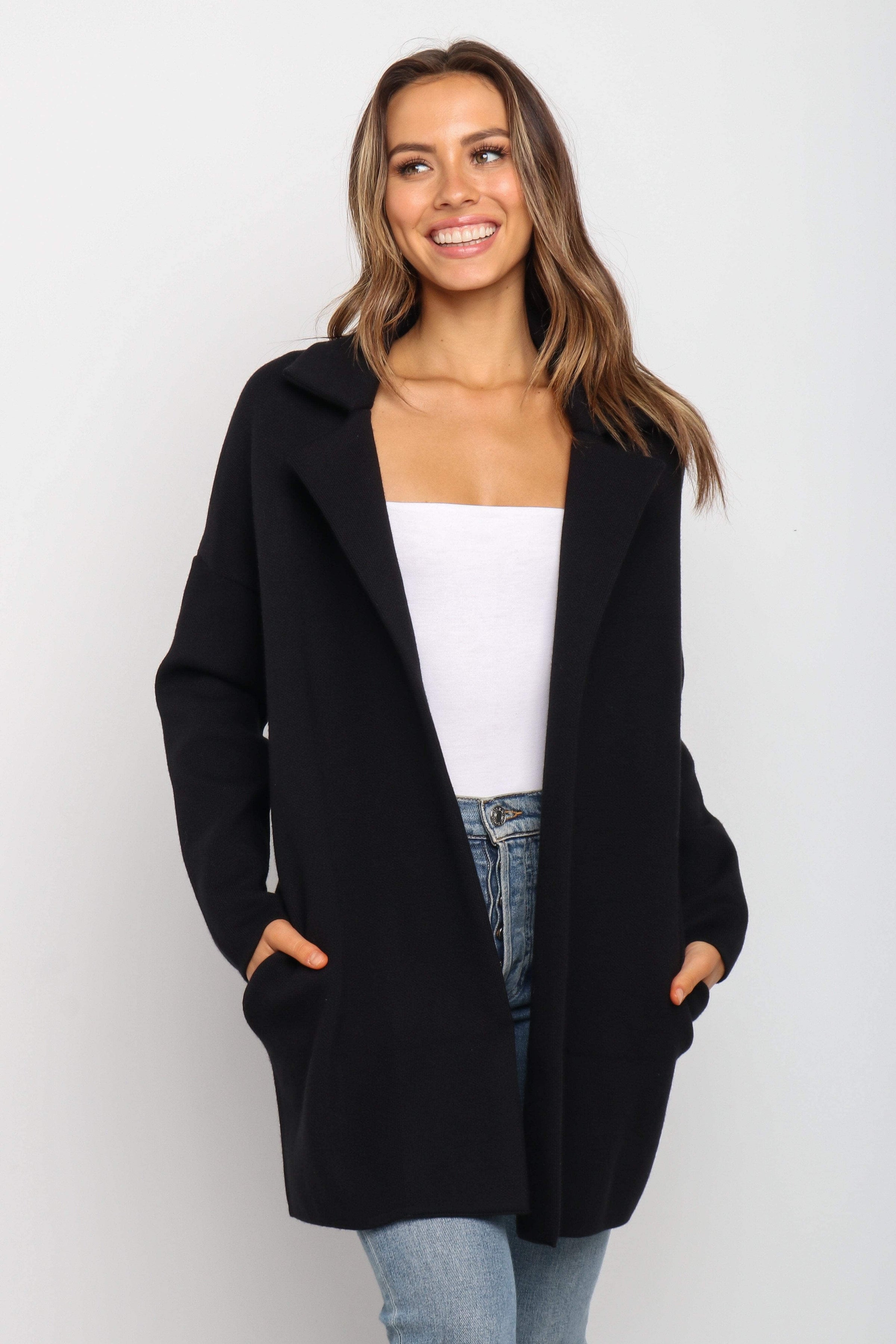 OUTERWEAR Lenore Coatigan - Black