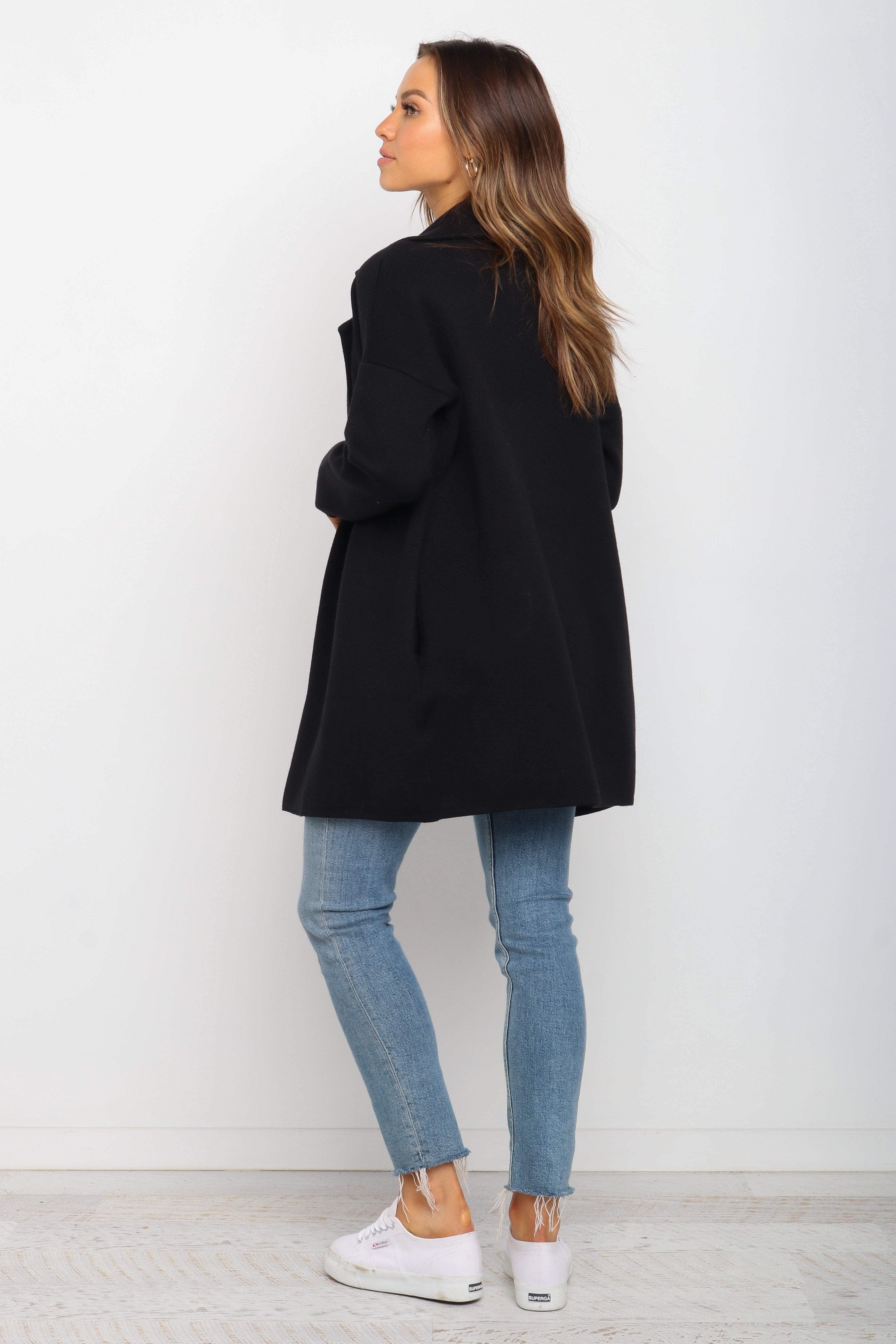 OUTERWEAR Lenore Coatigan - Black M/L