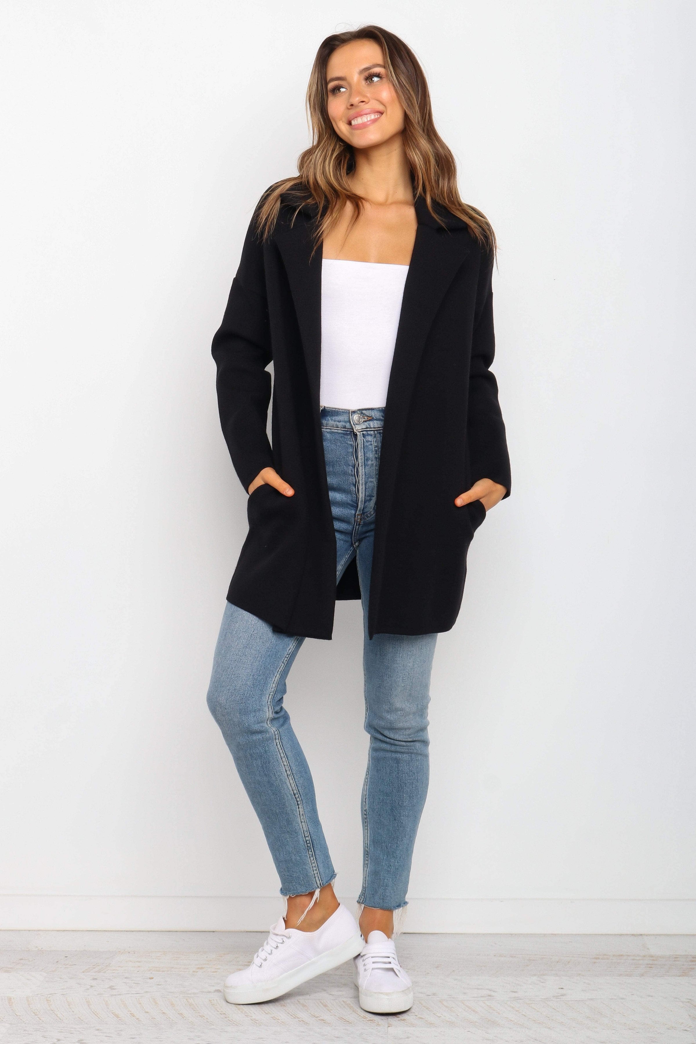 OUTERWEAR Lenore Coatigan - Black S/M