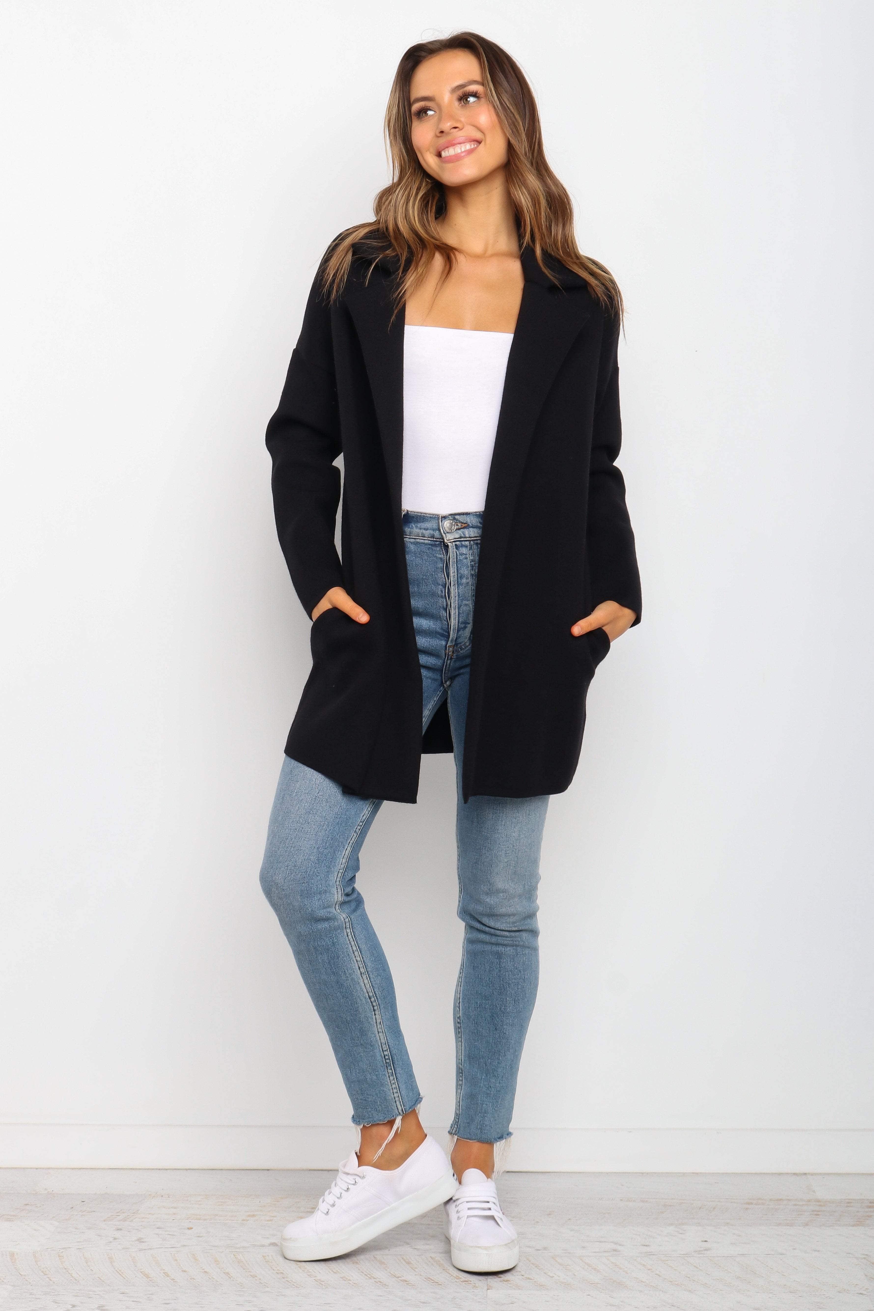 OUTERWEAR Lenore Coatigan - Black S/M