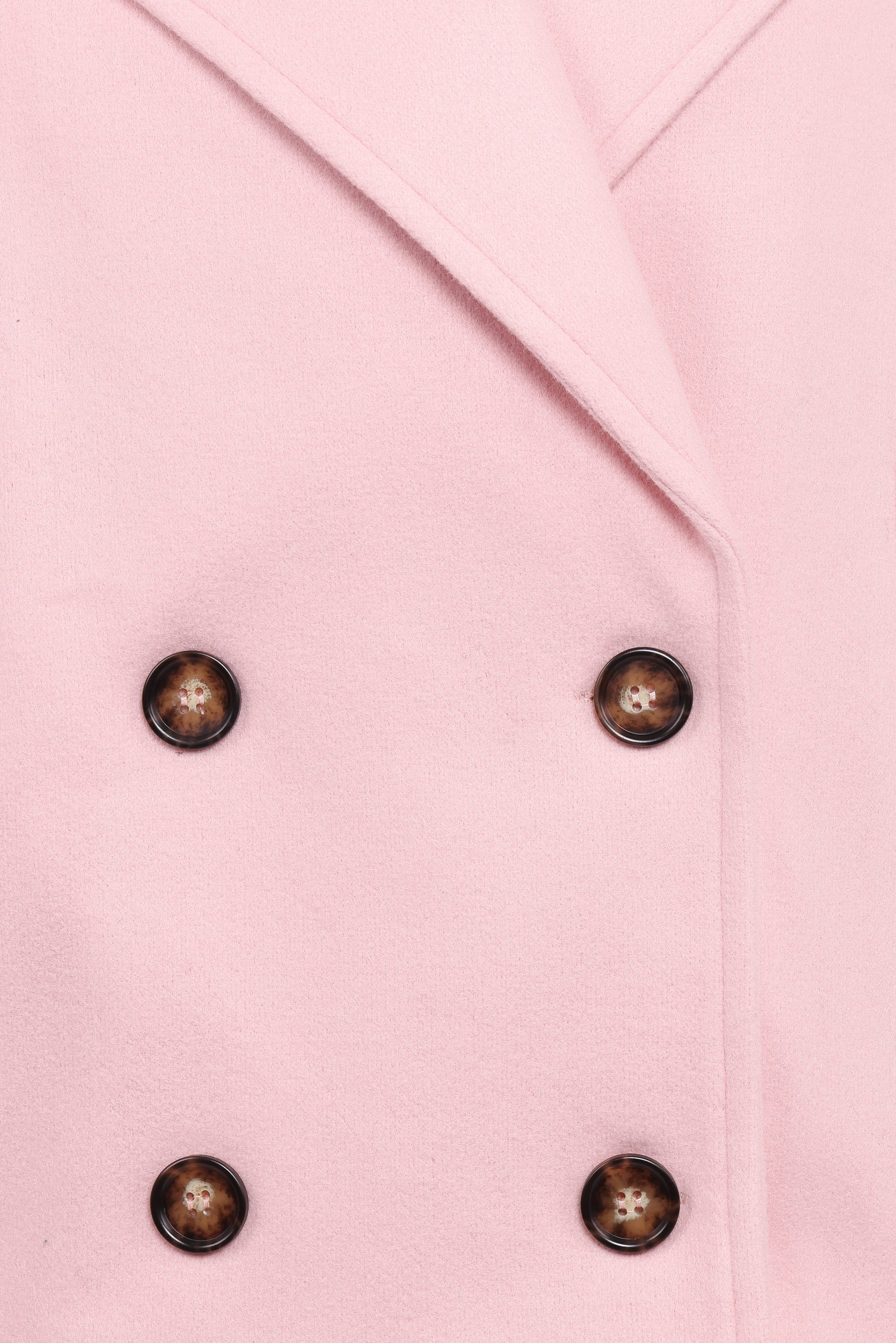OUTERWEAR Lindy Cropped Coat - Baby Pink