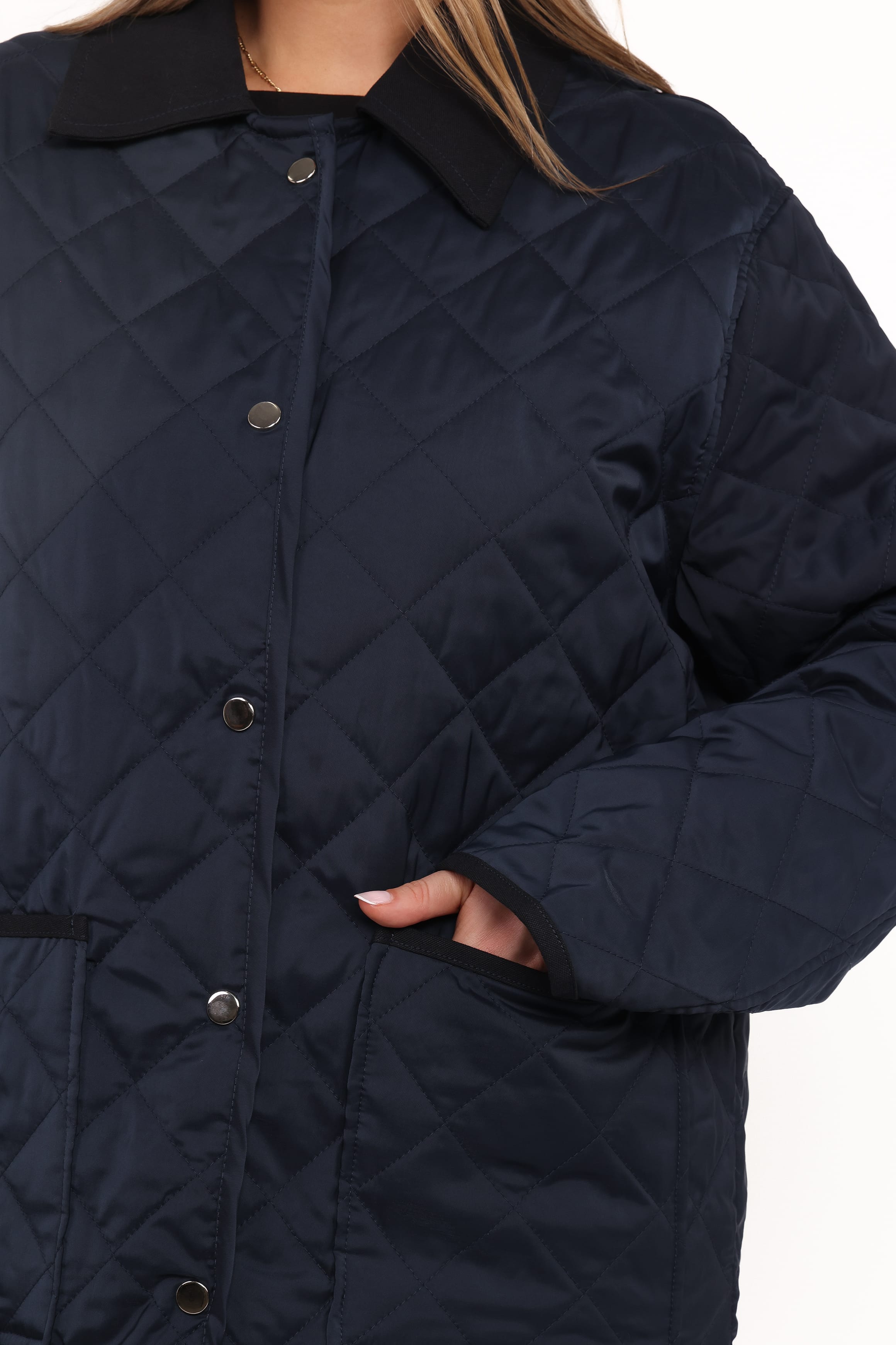 OUTERWEAR Lynly Quilted Barn Jacket - Navy