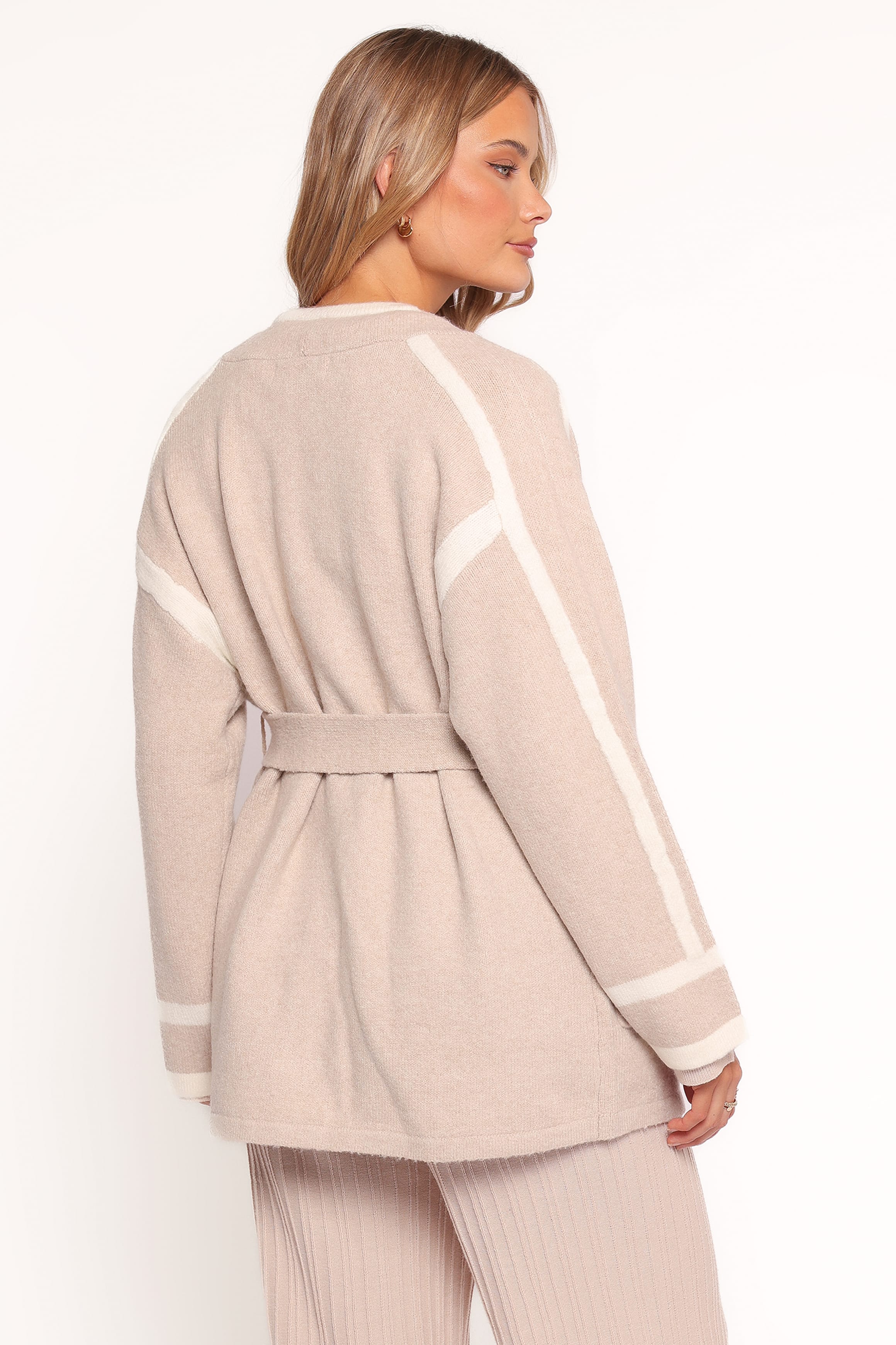 OUTERWEAR Maloney Tie Front Coatigan - Beige
