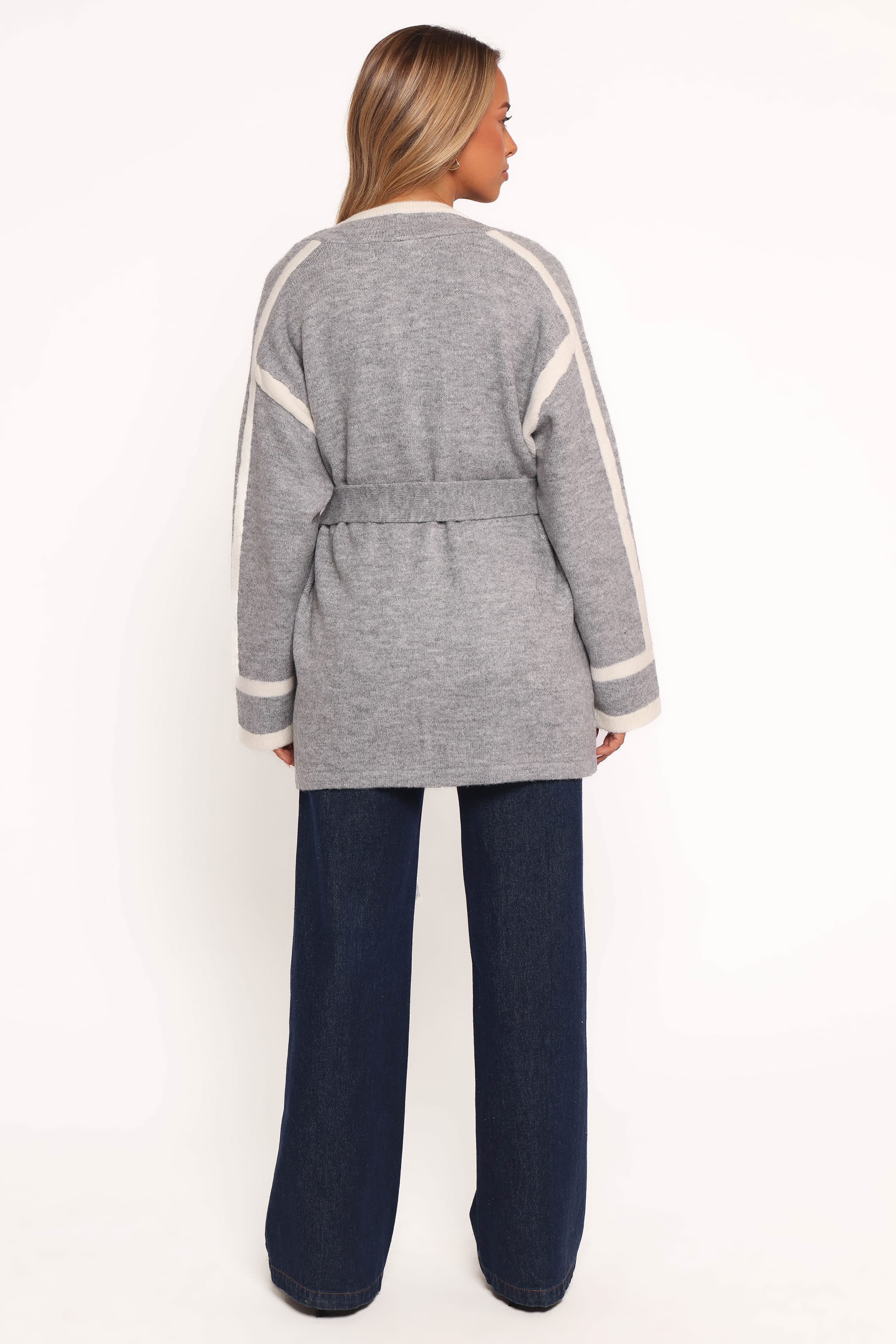 OUTERWEAR Maloney Tie Front Coatigan - Grey