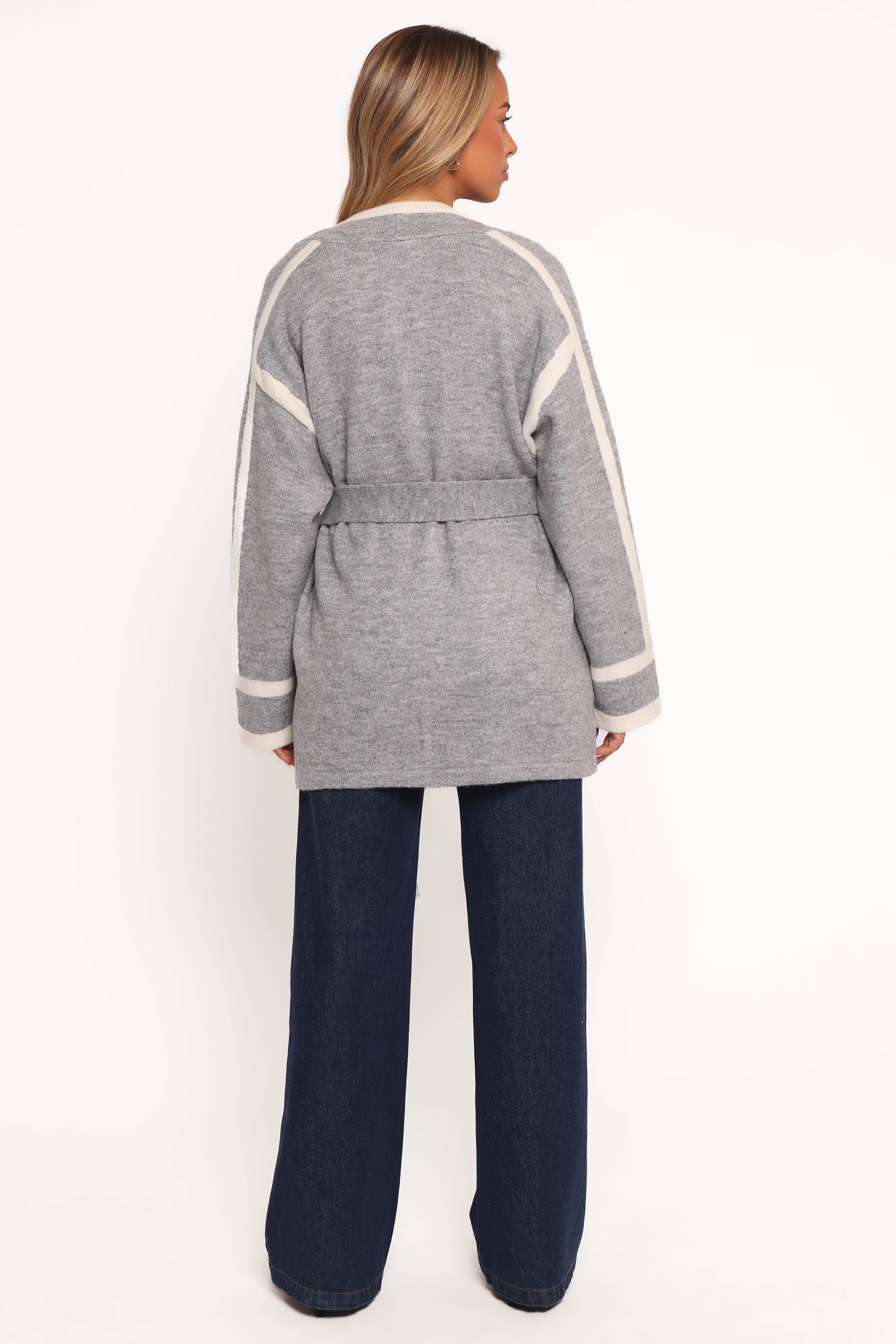 OUTERWEAR Maloney Tie Front Coatigan - Grey